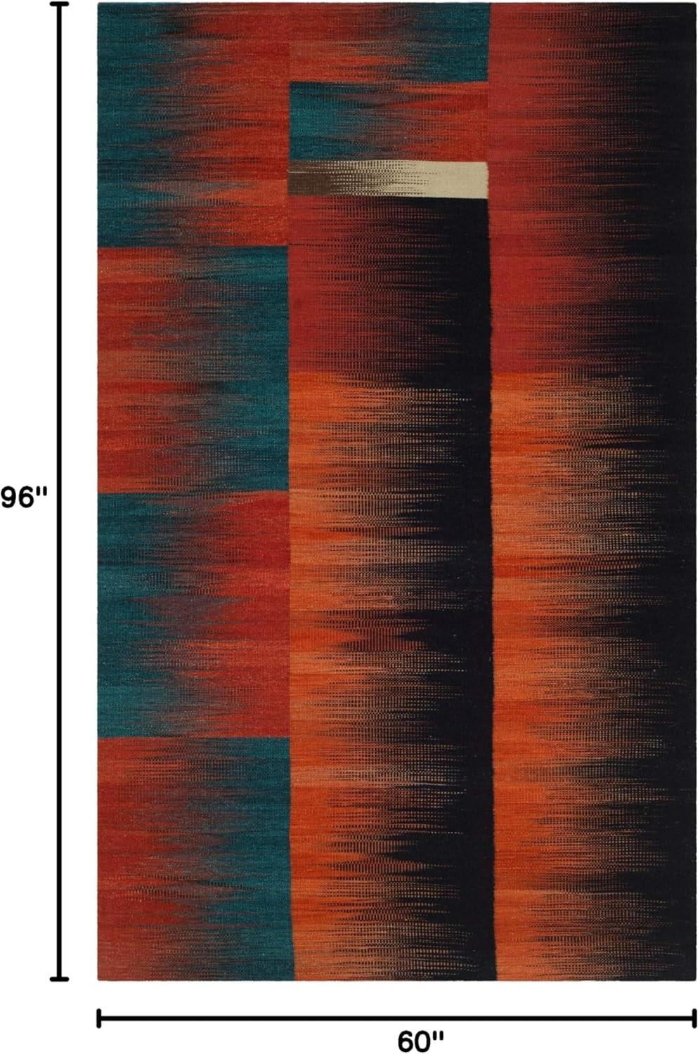 Athanasius Hand Woven Wool Abstract Rug