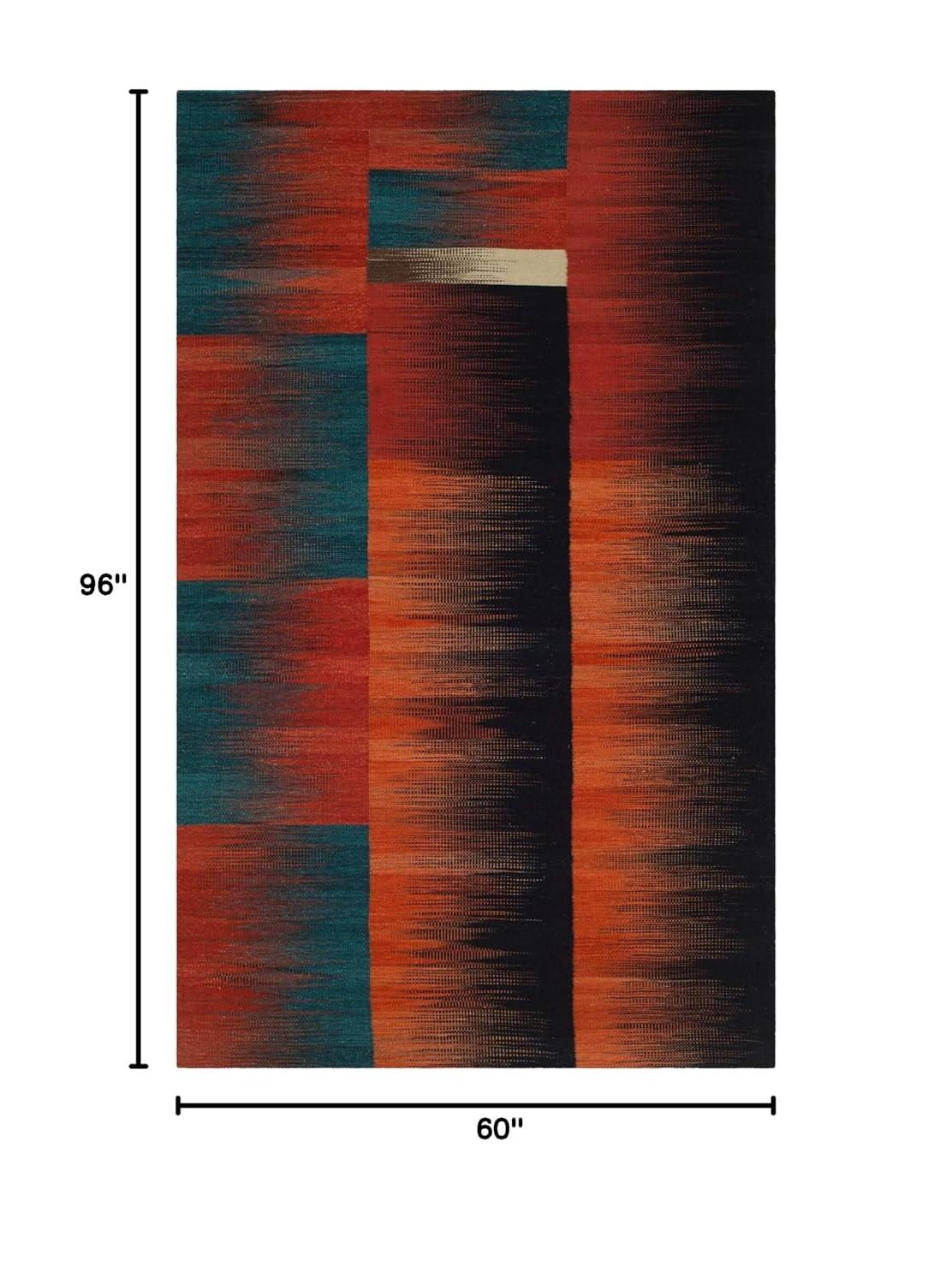 Athanasius Hand Woven Wool Abstract Rug
