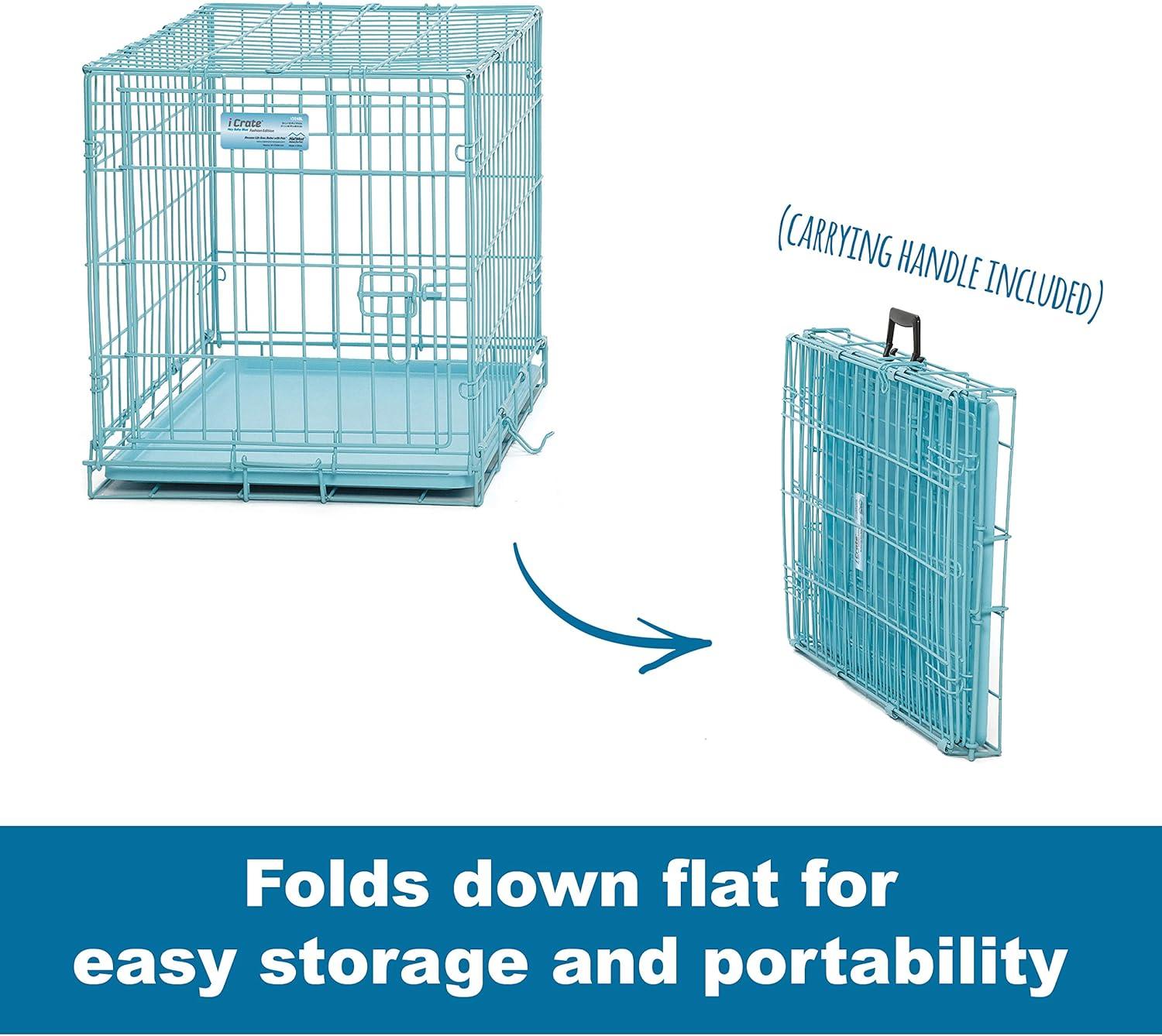 Midwest Homes For Pets MidWest Homes for Pets Folding Metal Dog Crate with Divider Panel & Leak Proof Tray