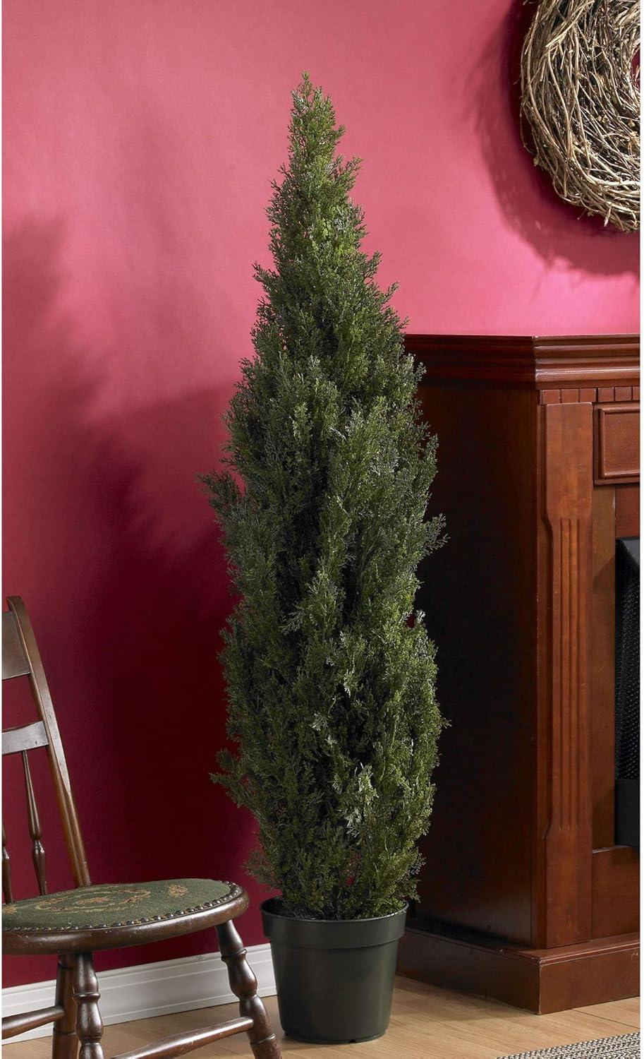 Nearly Natural 5ft. Mini Cedar Pine Artificial Tree (Indoor/Outdoor)