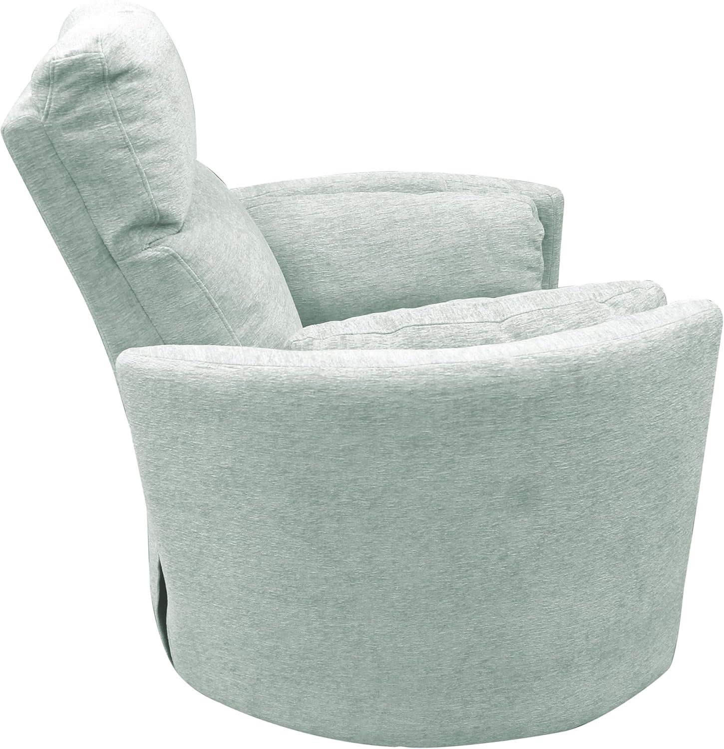 Windstream Gray Chenille Swivel Glider Recliner with Hardwood Frame