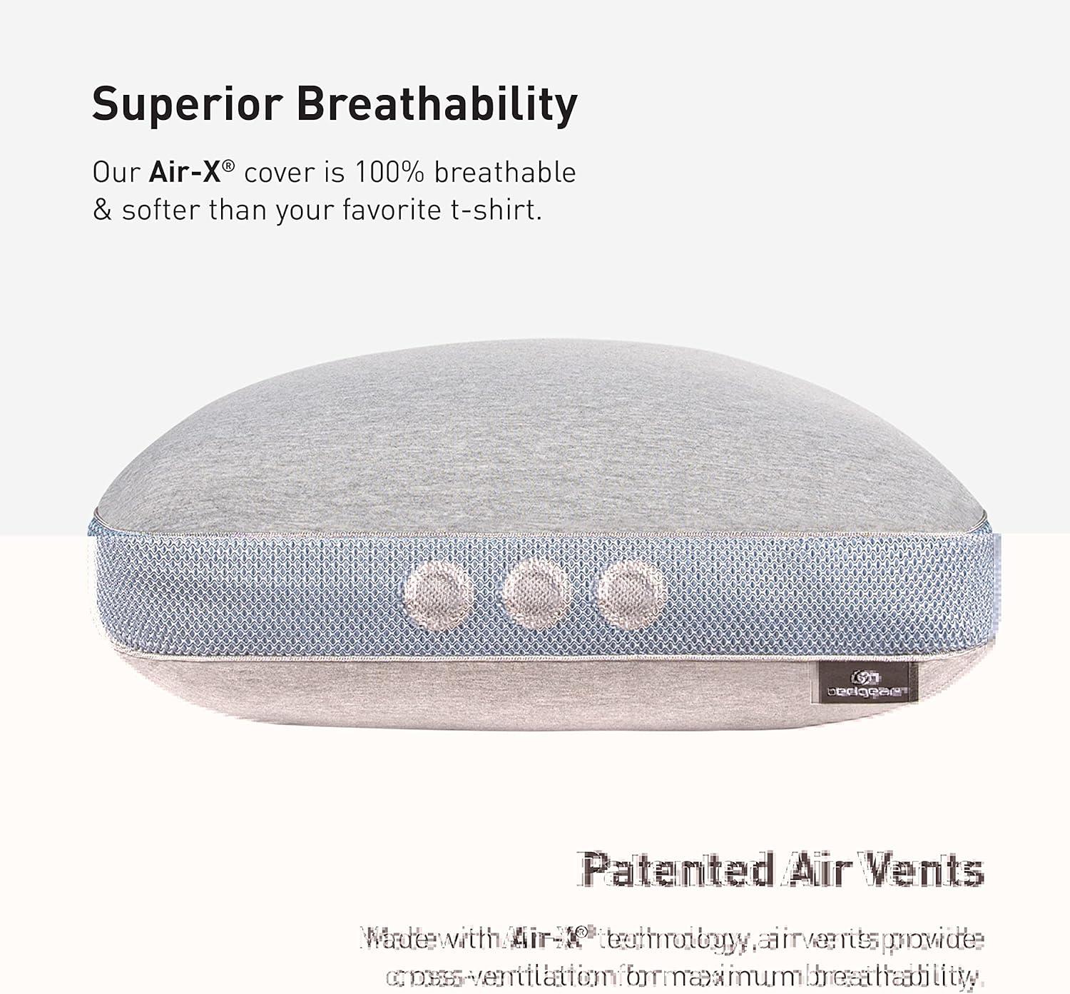 Bedgear Bedgear Flow Performance Pillow - Breathable Bed Pillow - Medium - Washable Cover