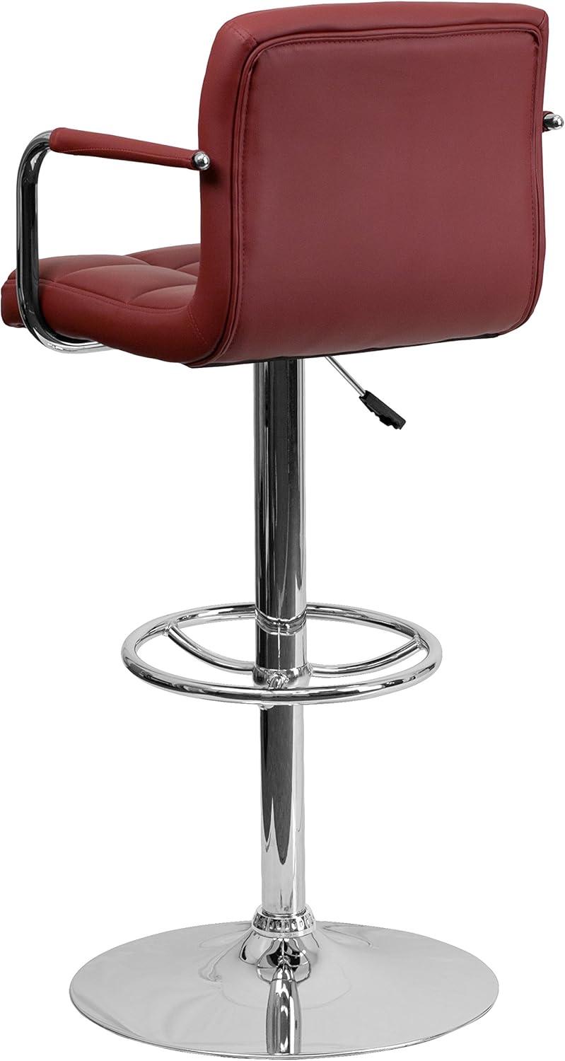 Murphy Adjustable Height Swivel Bar Stool with Cushion