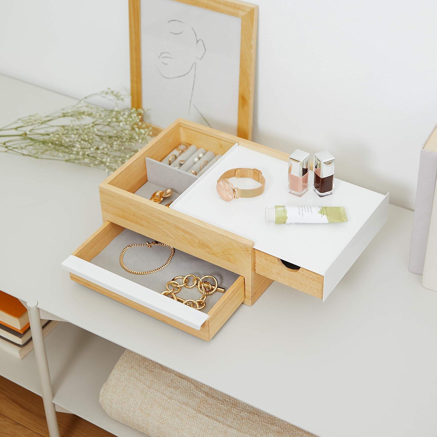 Umbra Stowit White and Neutral Jewelry Box Storage
