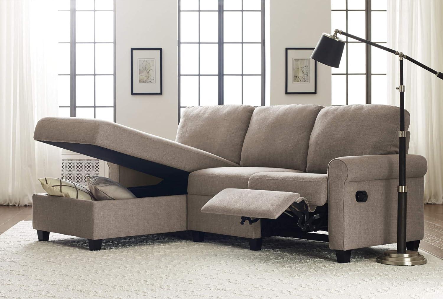 Serta Copenhagen Reclining Sectional Sofa with Storage Chaise