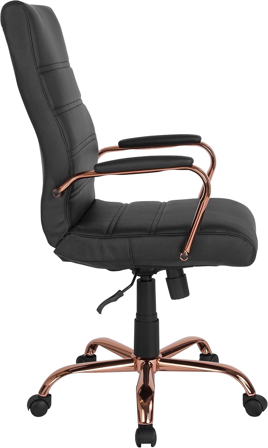 Flash Furniture High Back Executive Swivel Office Chair with Metal Frame and Arms