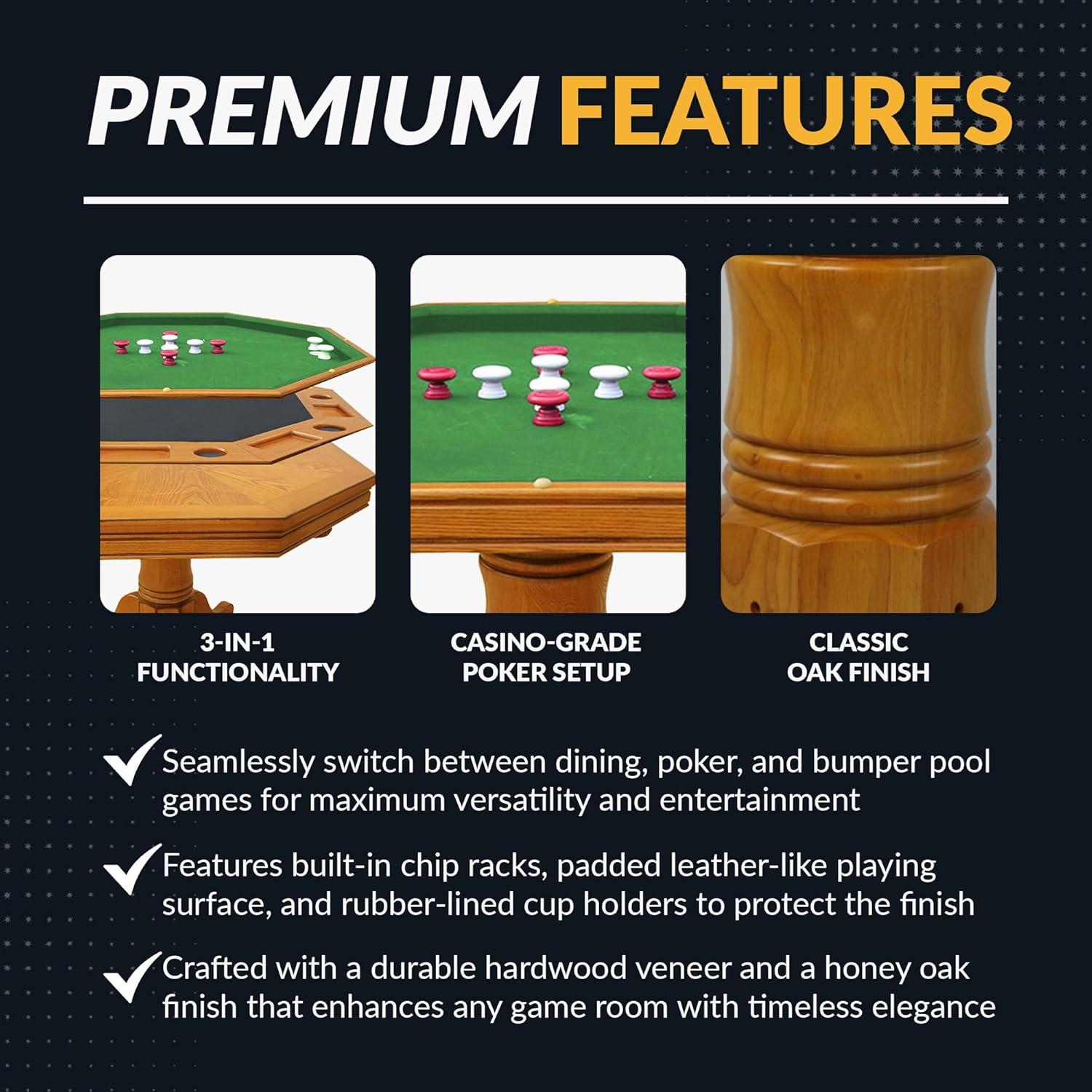 Hathaway Games Kingston 48" 8 - Player Poker Table