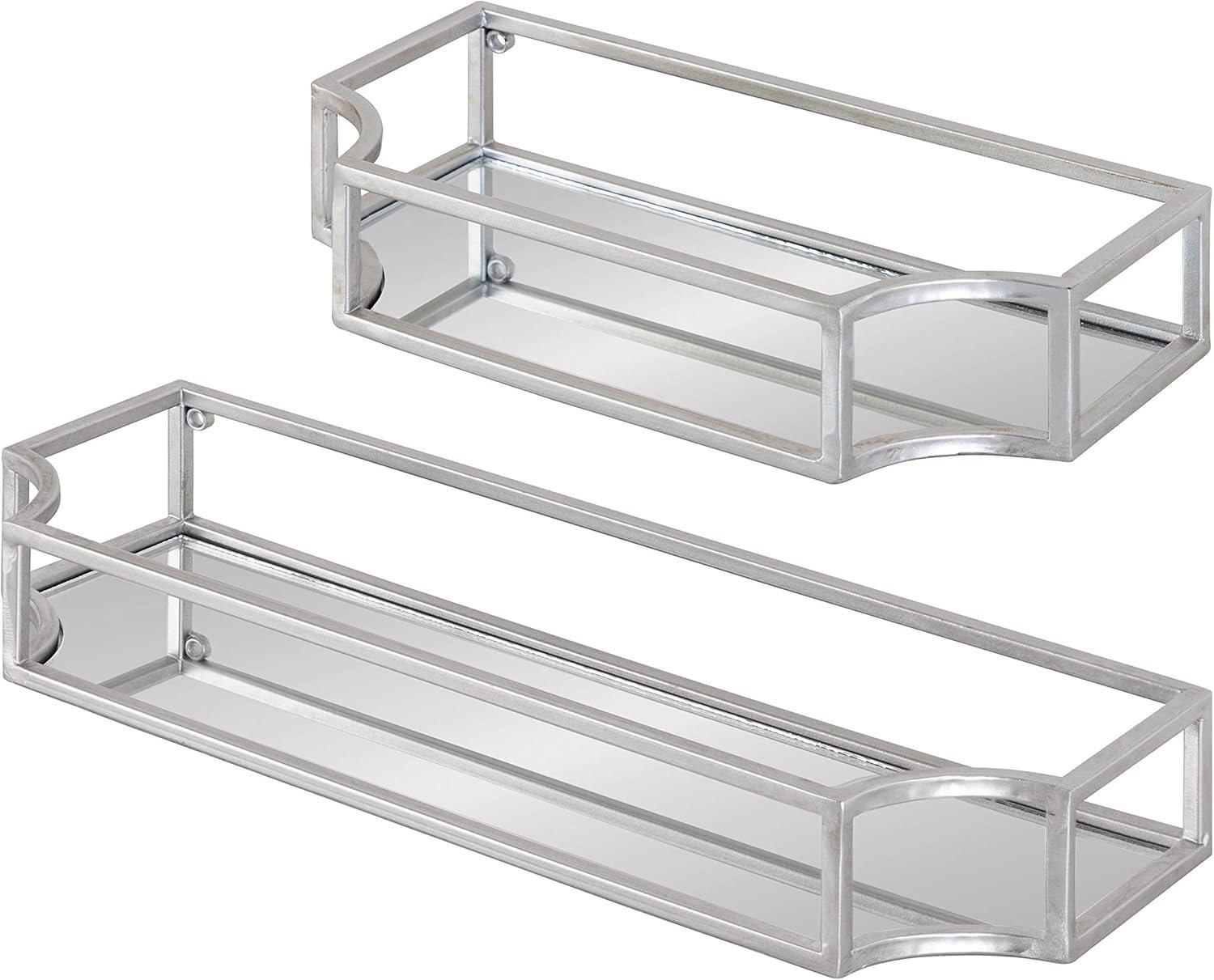 2pc Ciel Metal Wall Shelf Set - Kate & Laurel All Things Decor