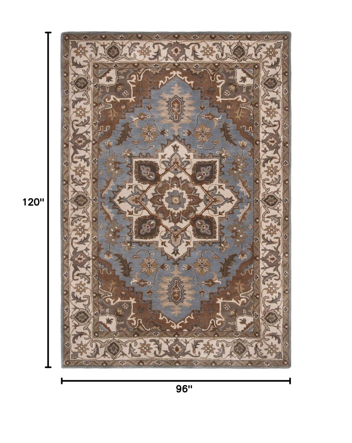 Royalty ROY700 Hand Tufted Indoor Area Rug - 8'x10' - Light Blue/Beige - Safavieh