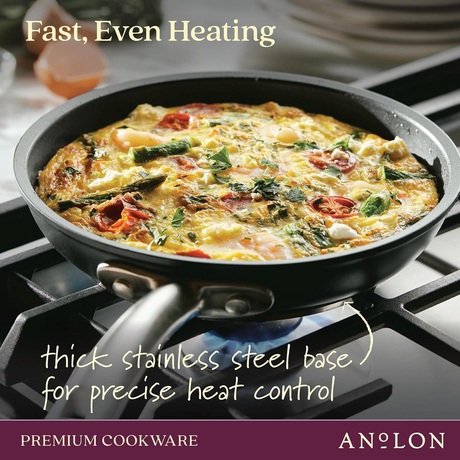 Anolon Accolade Hard Anodized Nonstick Frying Pan / Skillet, 8 Inch, Gray