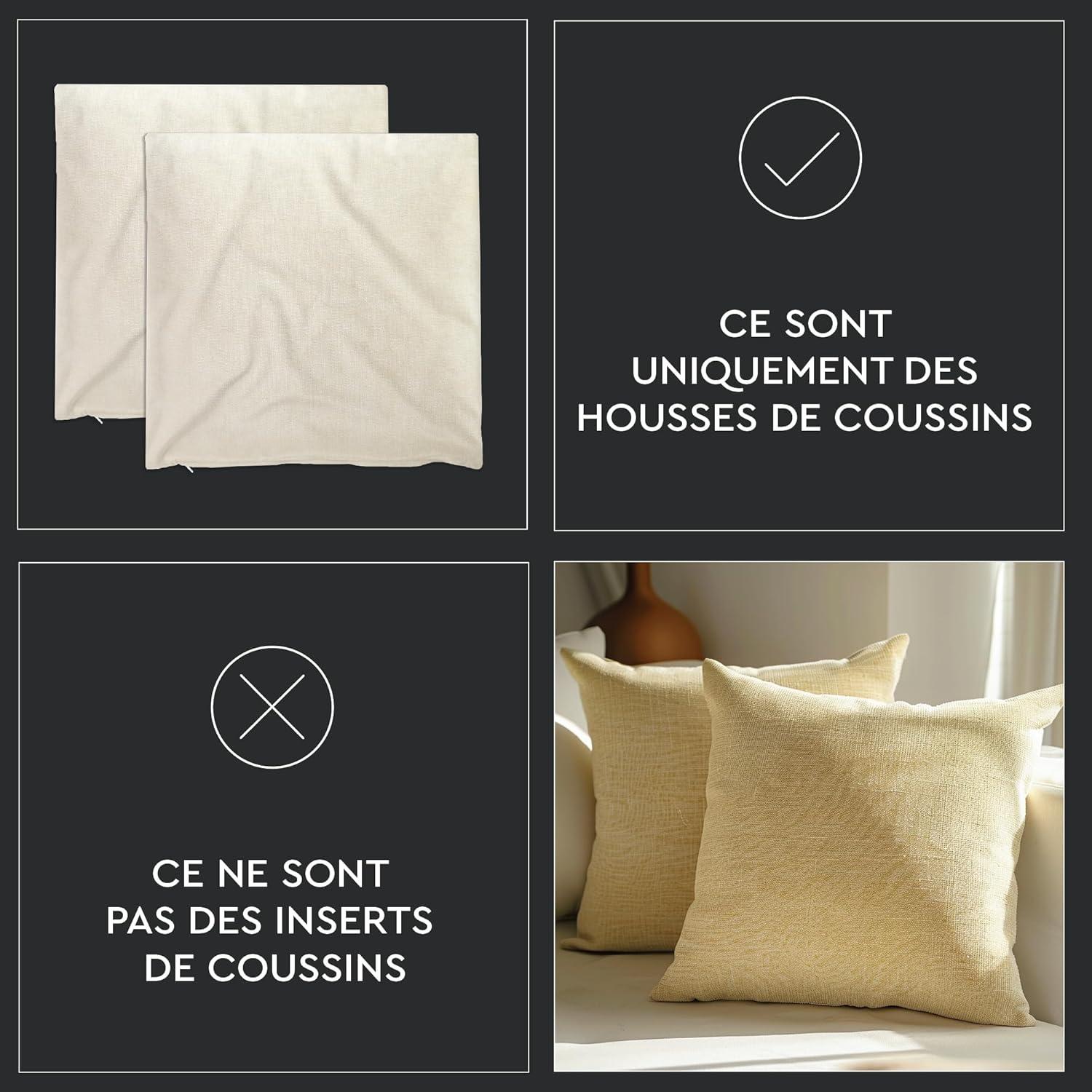 Topfinel Square Chenille Pillow Cover (Set of 2)