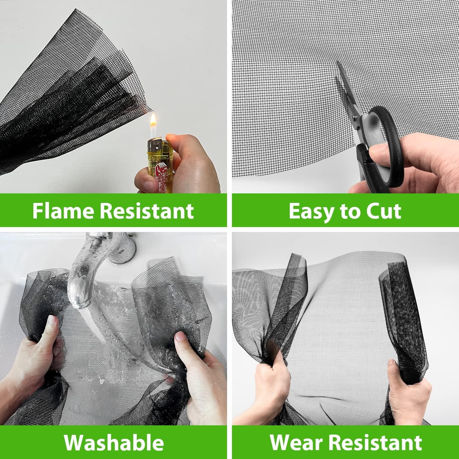 Window And Screen Door Replacement, 48" X 115" Durable Fiberglass Screen Grid - Patio And Window Screen And Sliding Screen Door Repair
