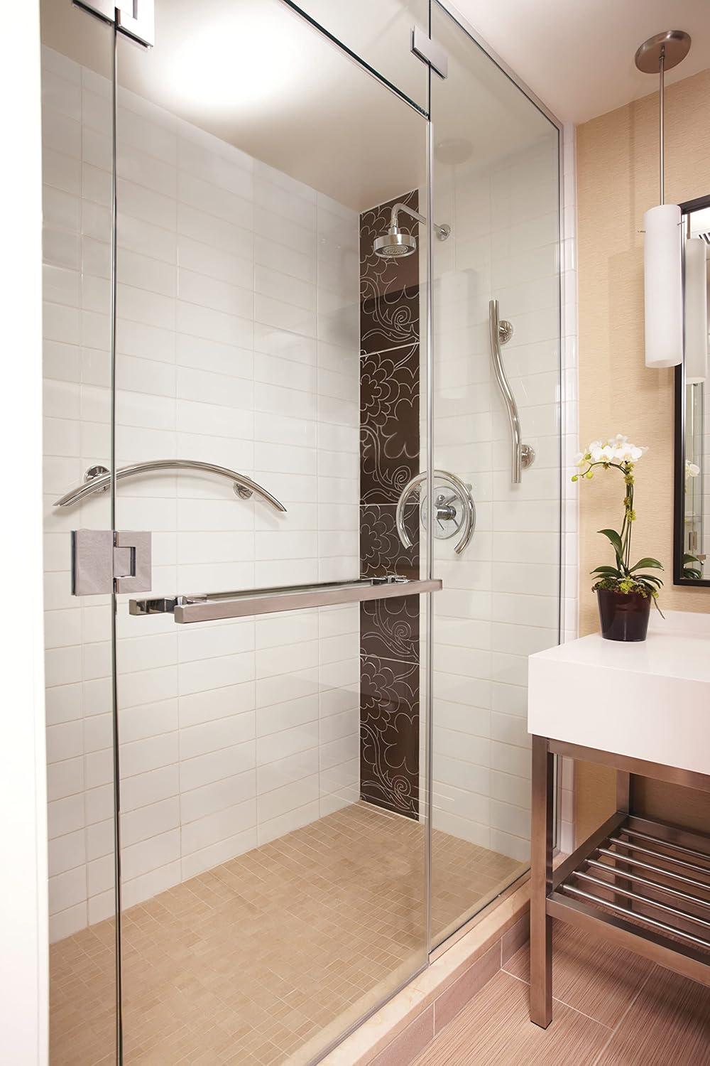 Lifestyle & Wellness Crescent Curved Wall Mount Bathroom Shower 30" Grab Bar