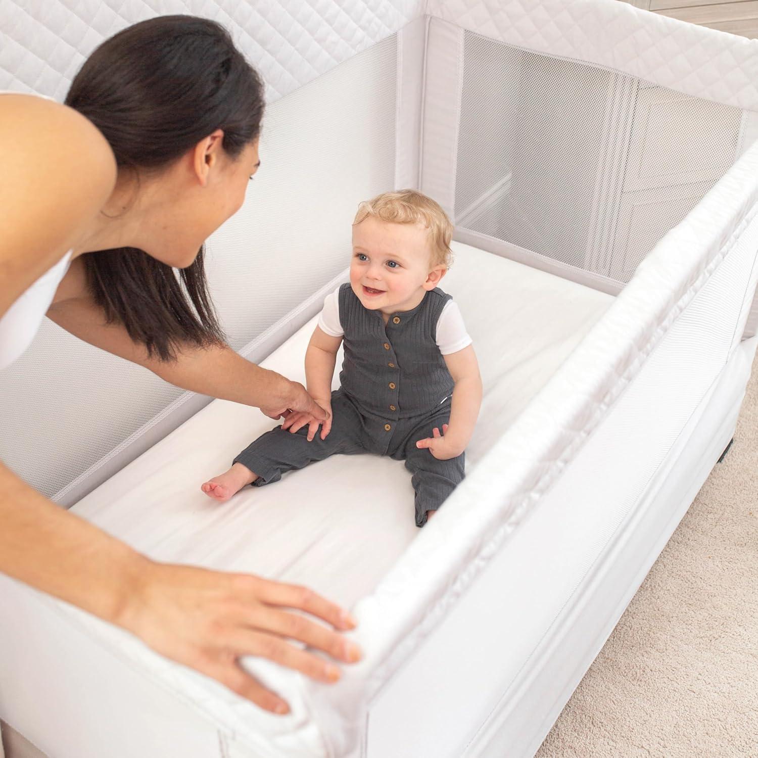 Baby Delight Lunaire Crib - Charcoal Tweed