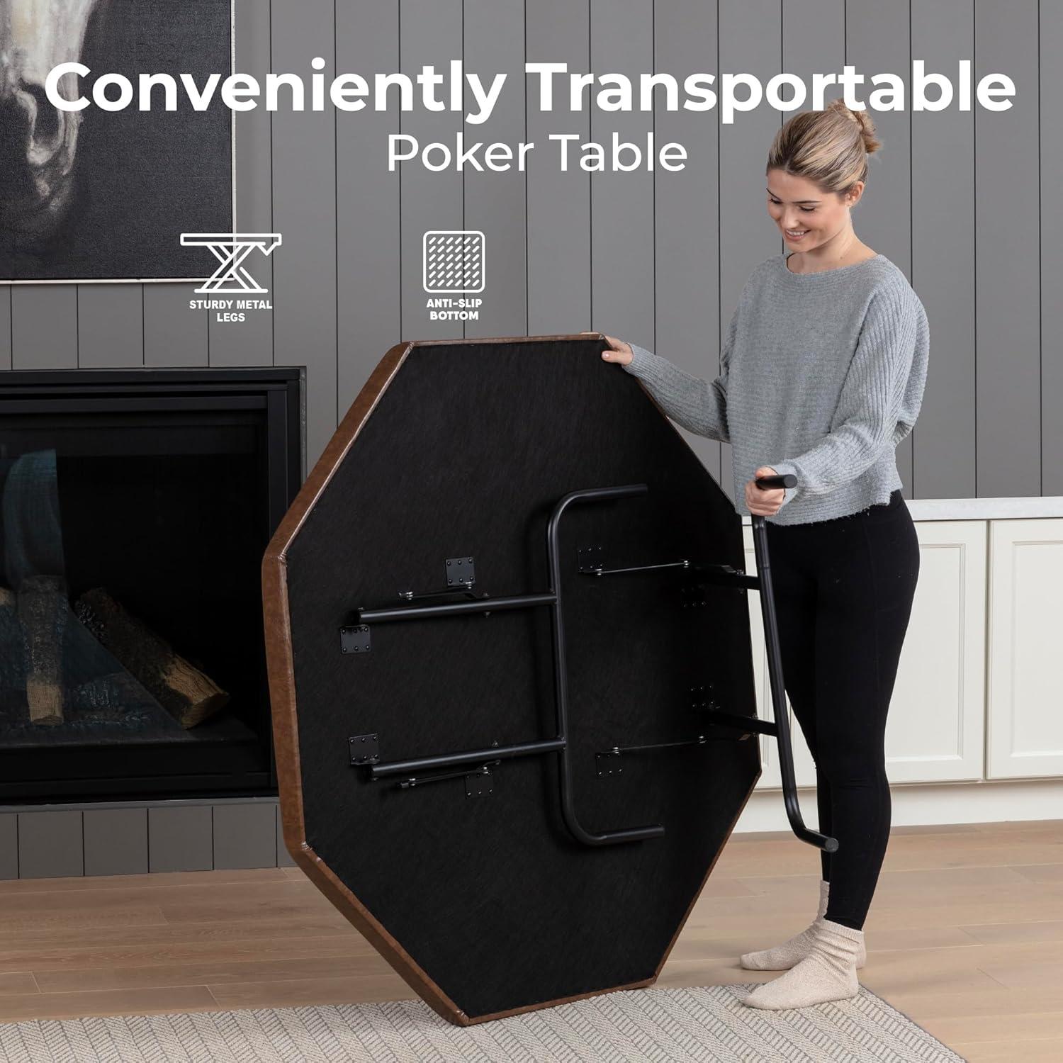 SereneLife Serenelife 49.21'' 8 - Player Poker Table