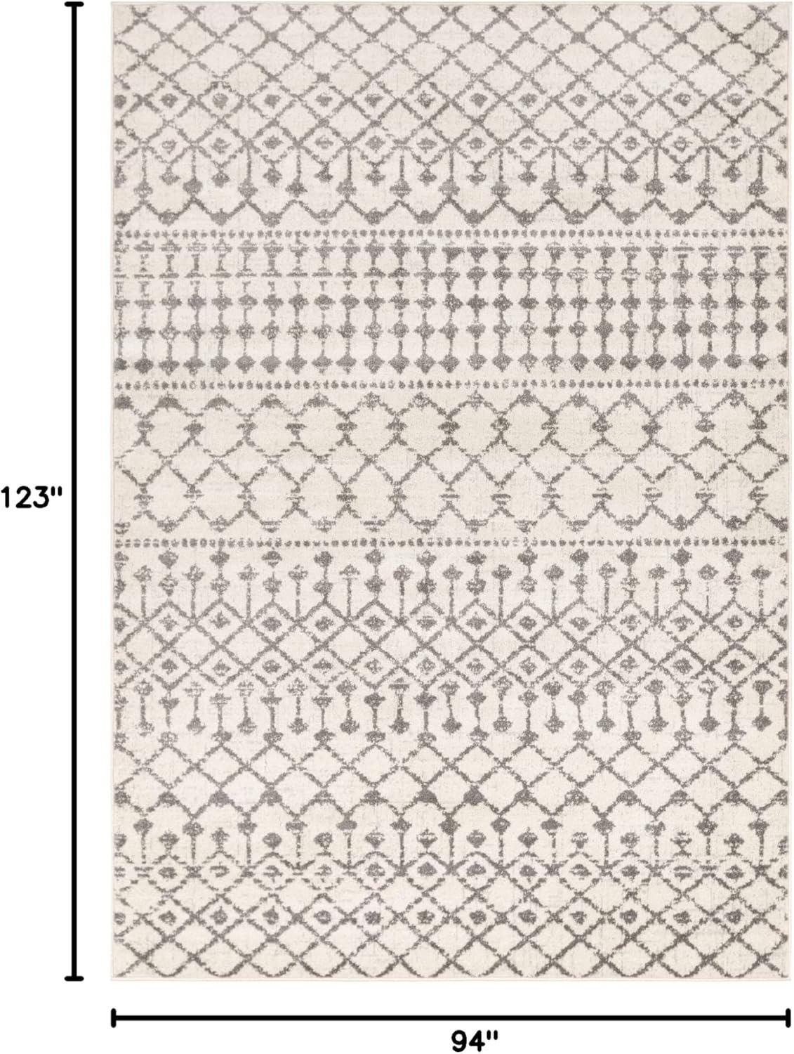 Livabliss Chester Global Bohemian Area Rug,7'10" x 10'2",Light Grey