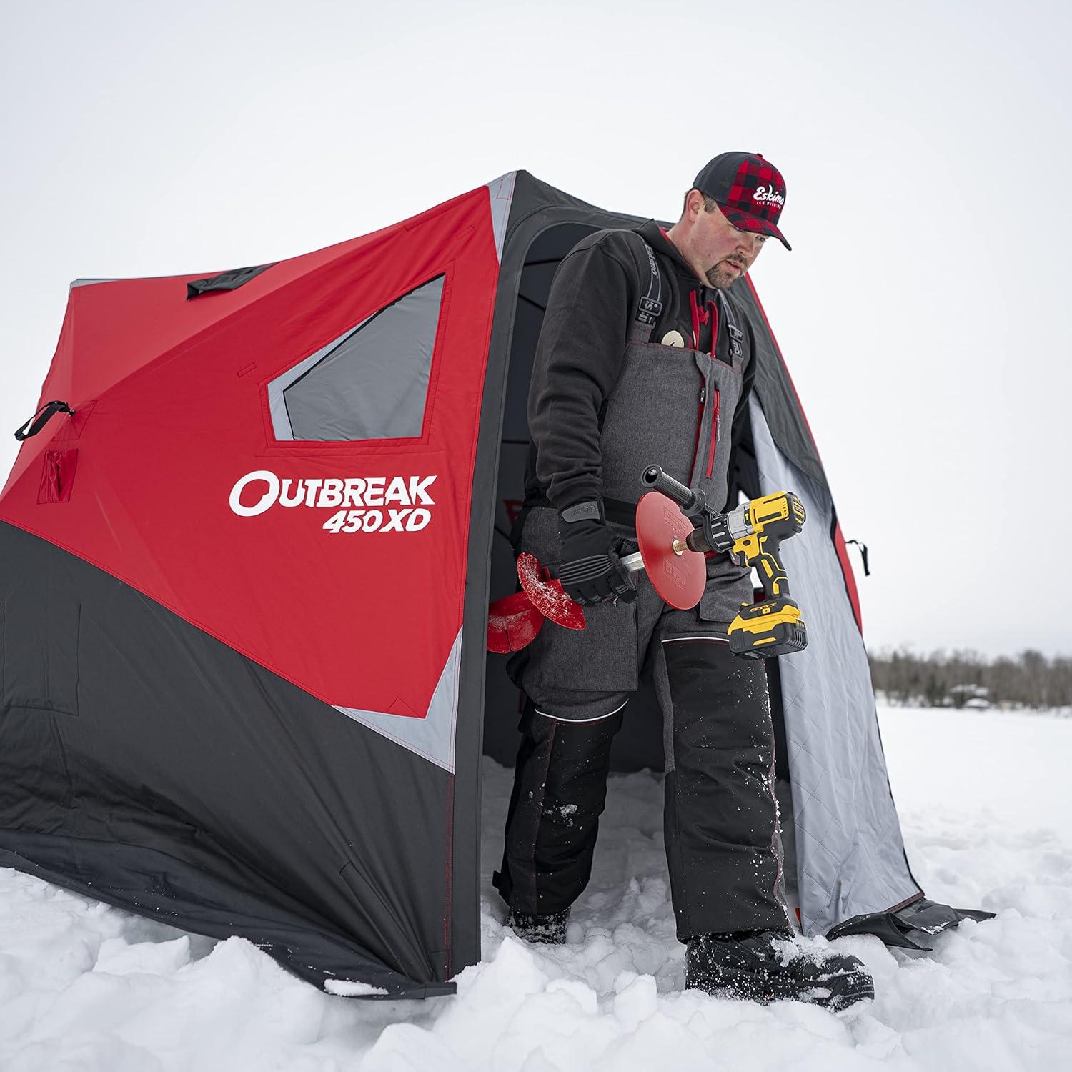 Eskimo Outbreak 450XD Pop-up Portable Insulated Ice Fishing Shelter, 4-5 Person