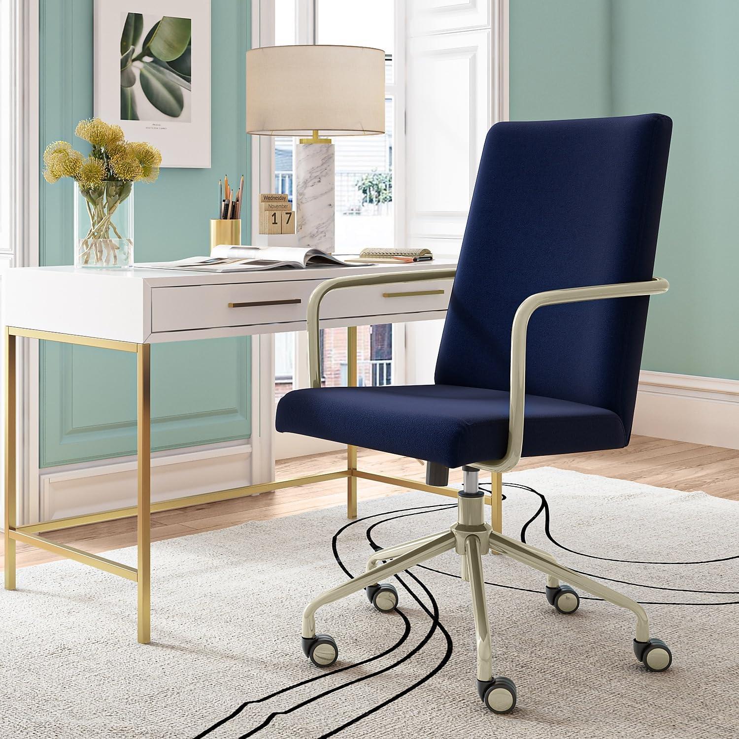 Giselle Gold Desk Chair - Adore Décor