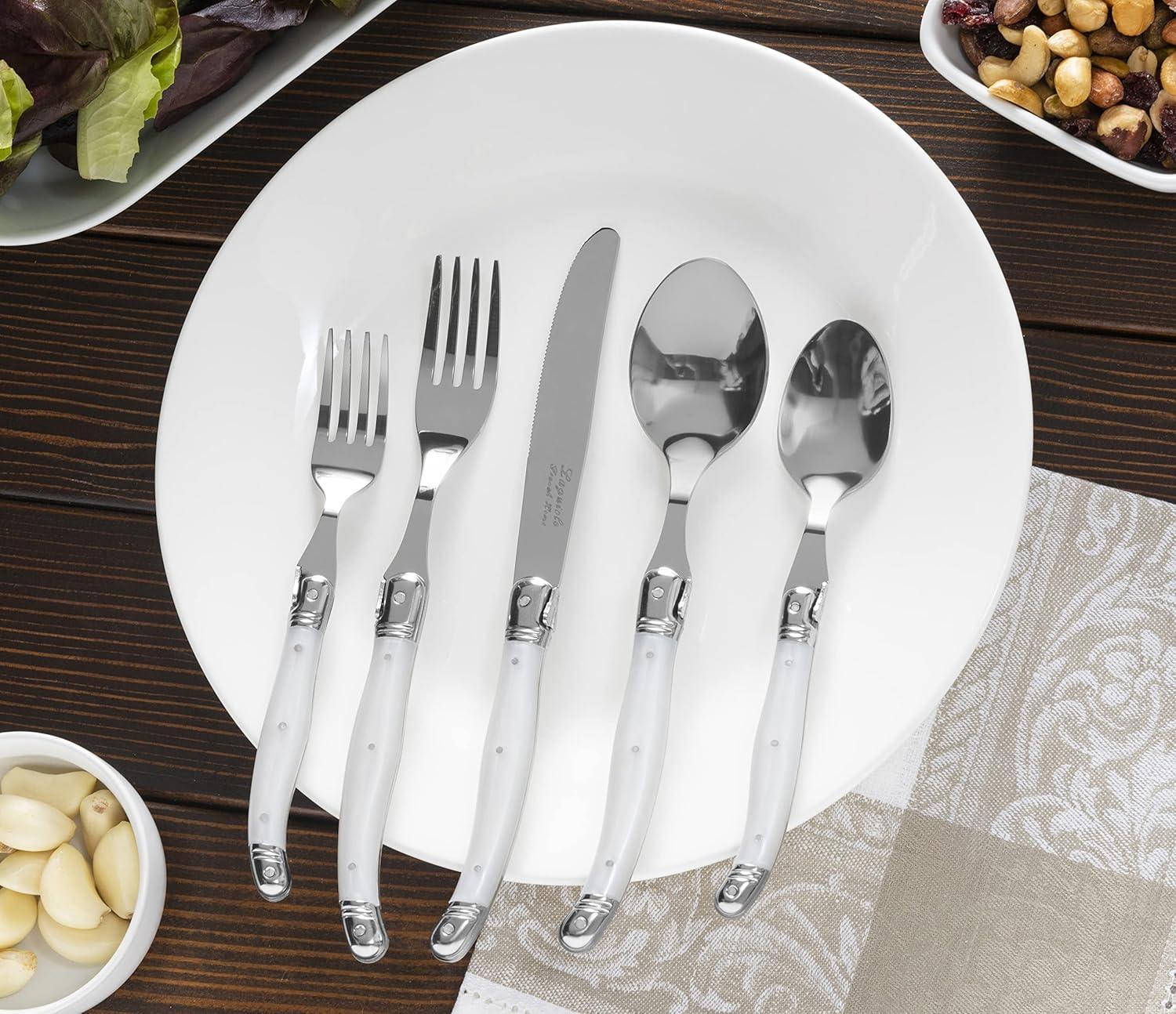 French Home Laguiole 20 Piece Stainless Steel Flatware Set, Service for 4 (Set of 20)