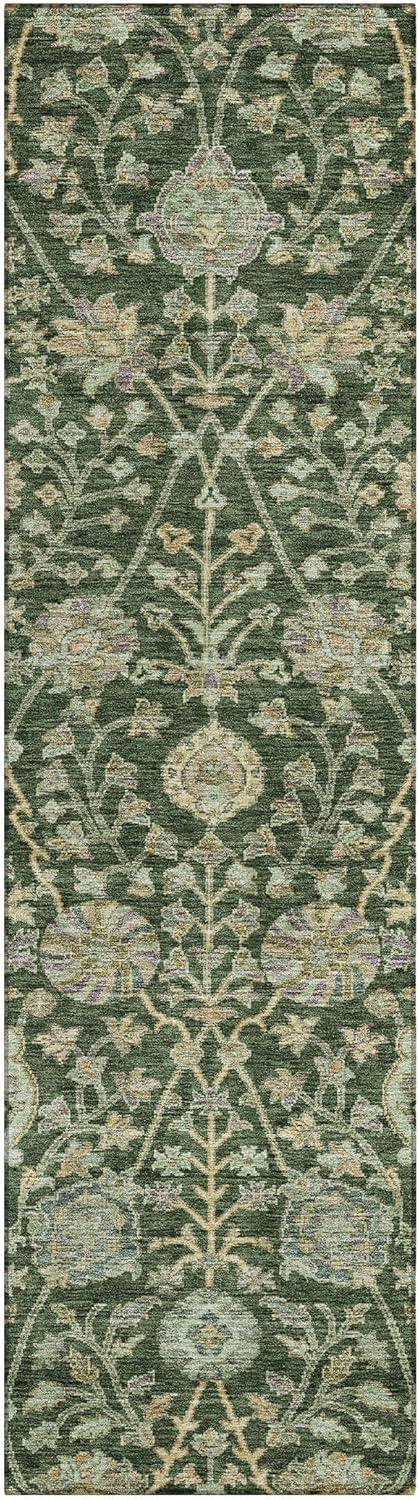 Machine Washable Indoor/Outdoor Chayden ACN1087 Green Rug