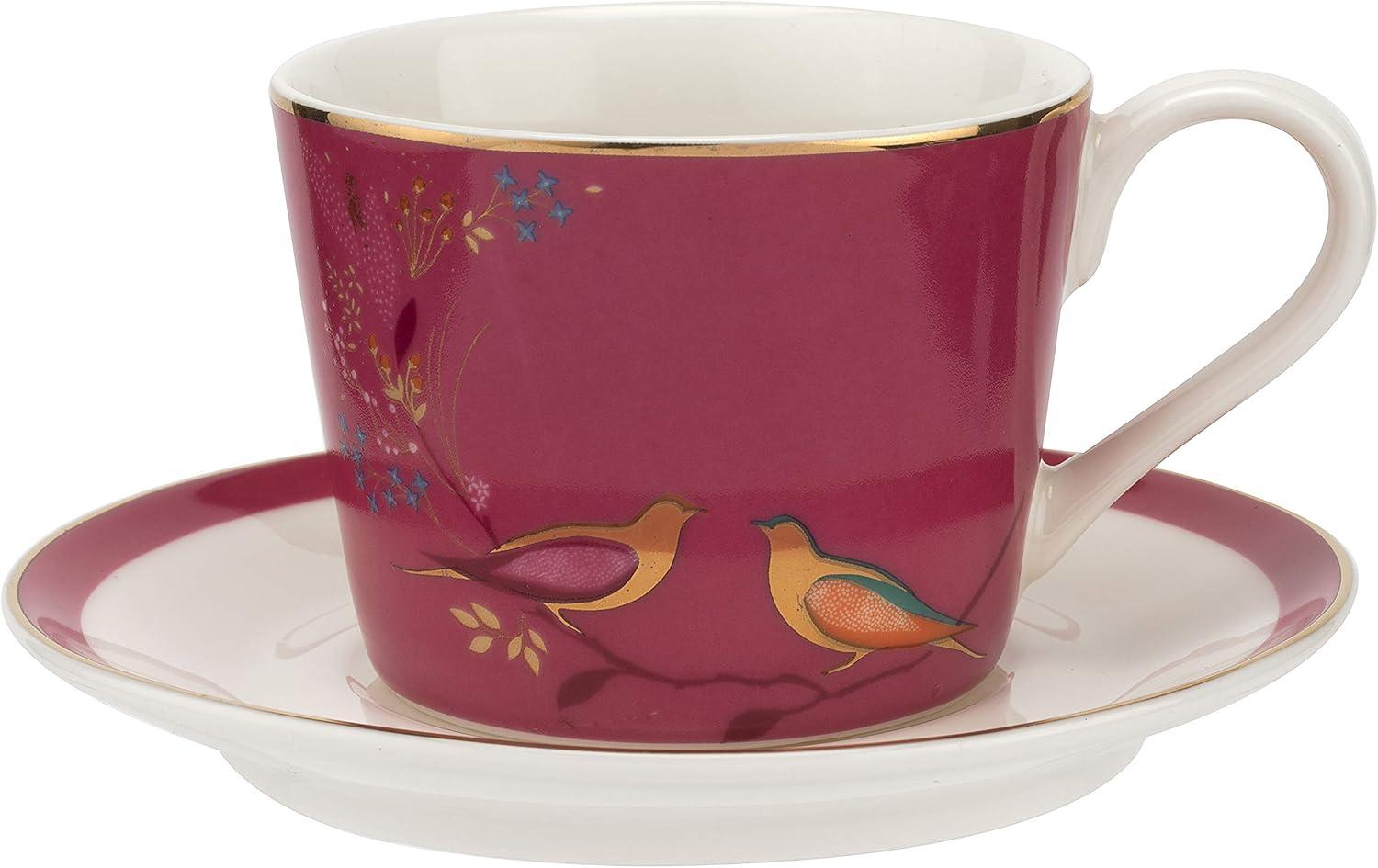 Portmeirion Sm Chelsea Collection Teacup & Saucer 8Oz Pink