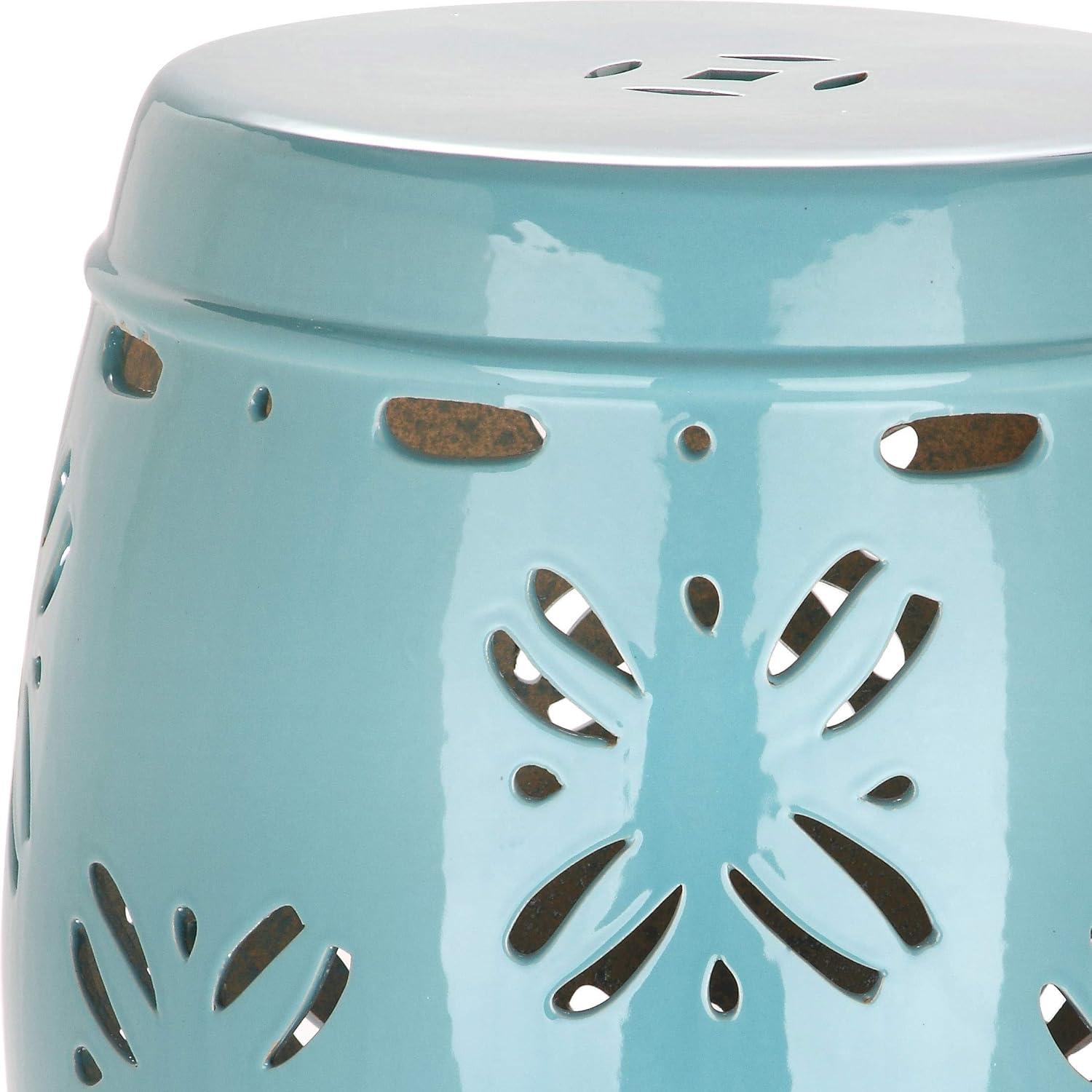 Sakura Ceramic Garden Stool  - Safavieh