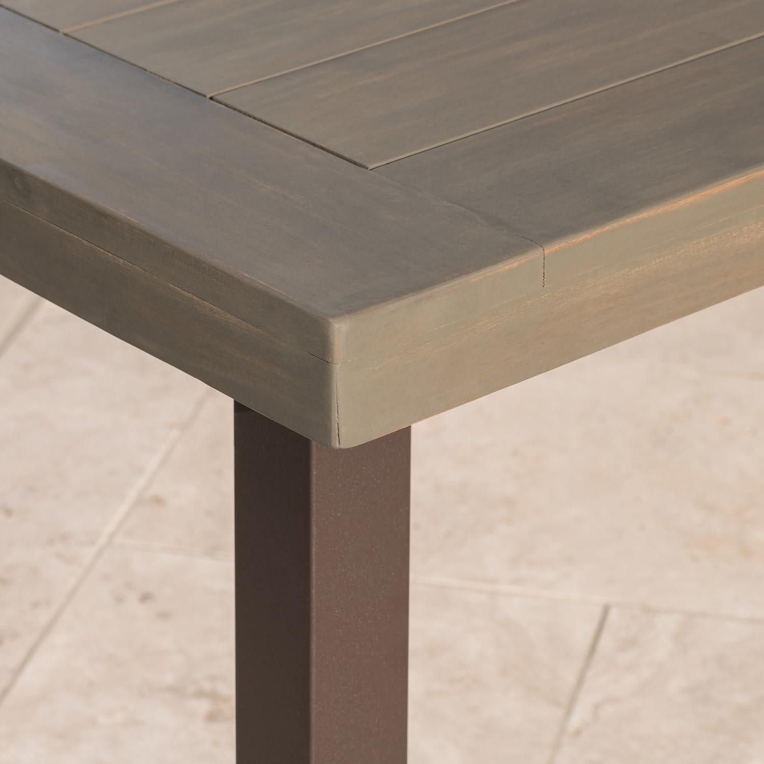 Della Rectangle Acacia Dining Table - Gray - Christopher Knight Home