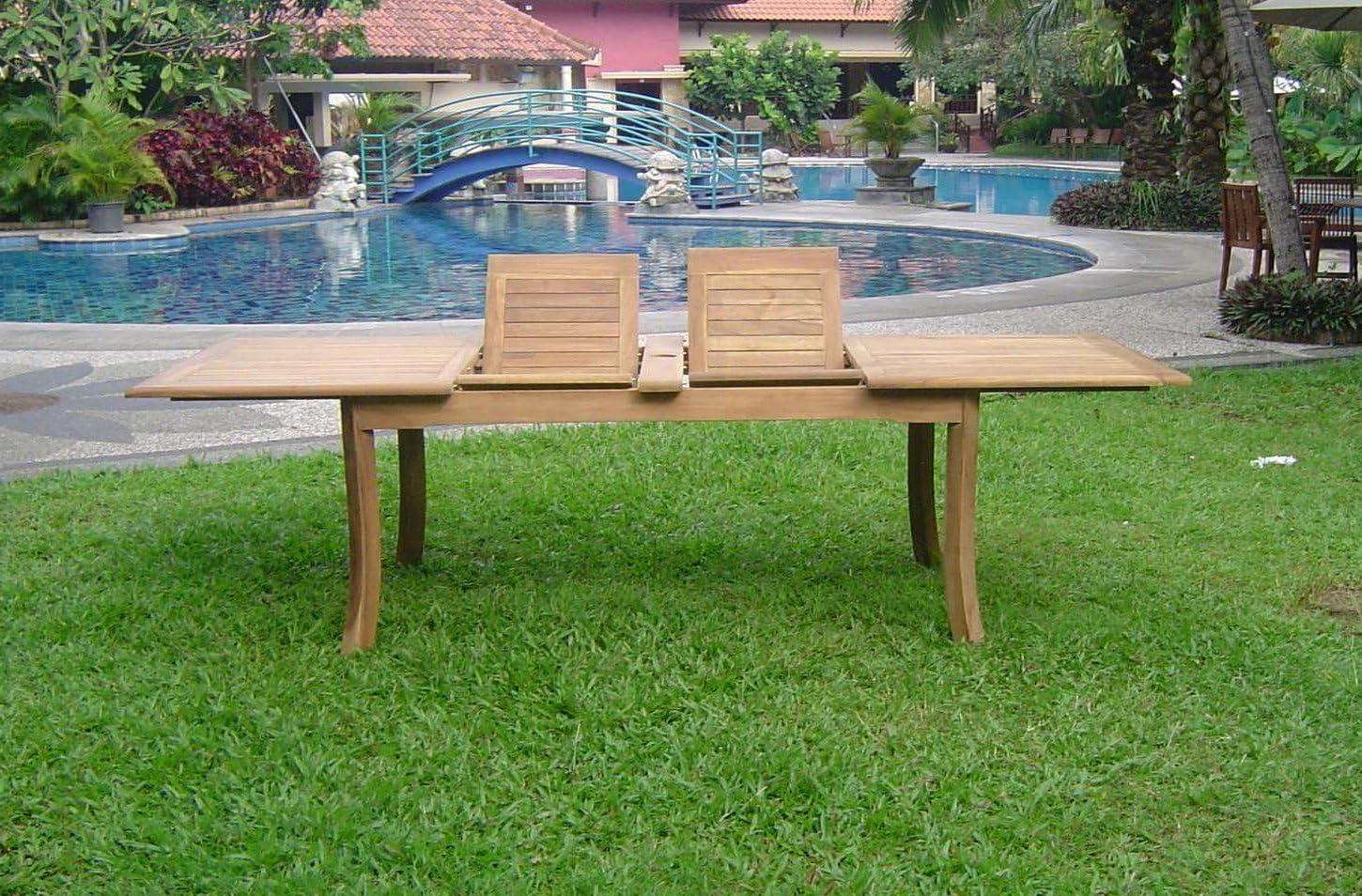 Wholesale Teak 13-Piece Patio Dining Set, Table & Lua Stacking Chairs Grade-A Teak