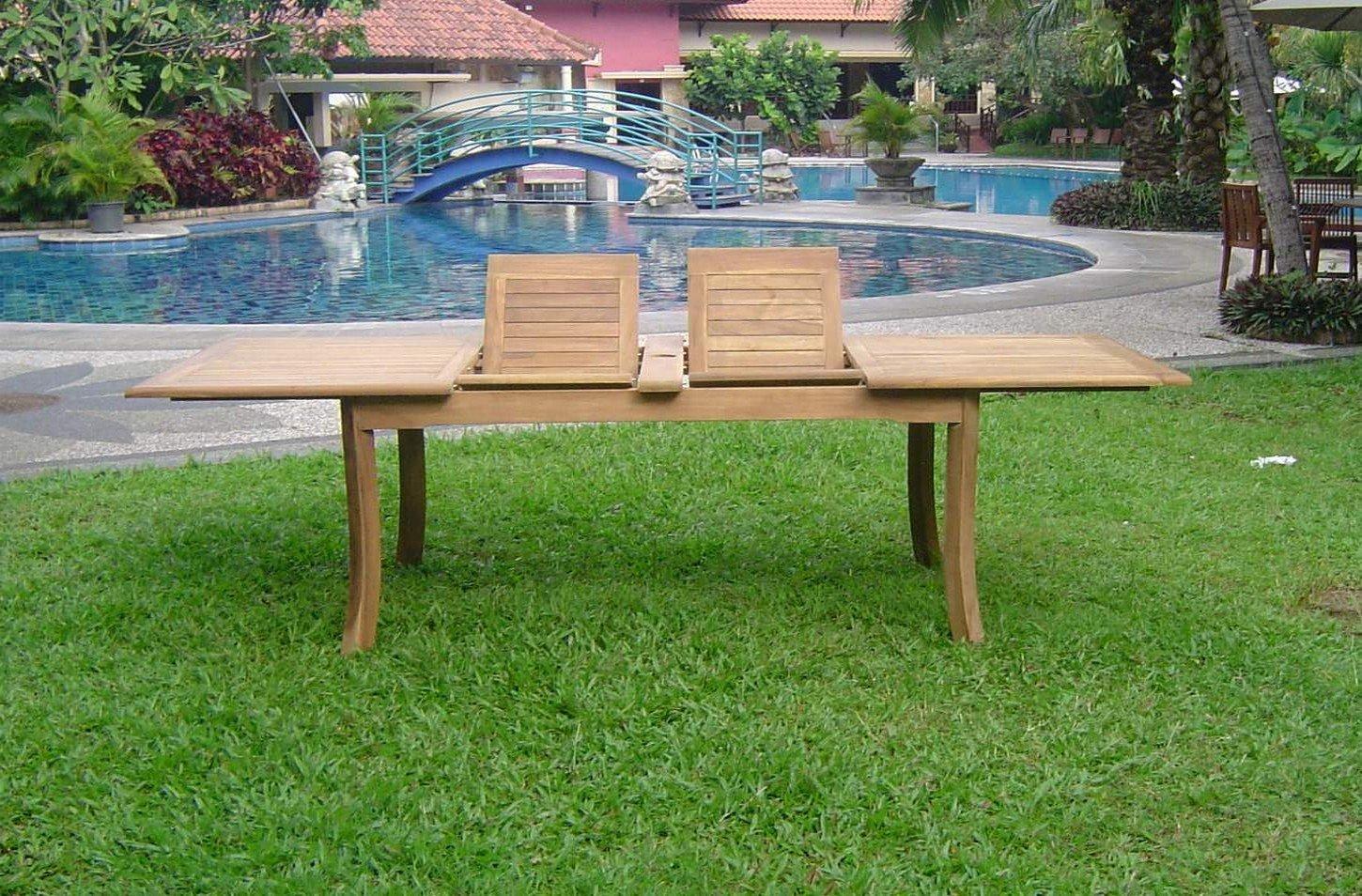 Wholesale Teak 13-Piece Patio Dining Set, Table & Lua Stacking Chairs Grade-A Teak
