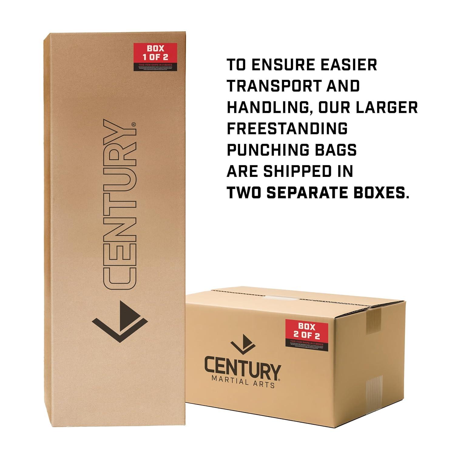 Century - XXL Wavemaster Freestanding Punching Bag - Black 67” for Adults and Youth - 250 lb to 350 lb Boxing Bag