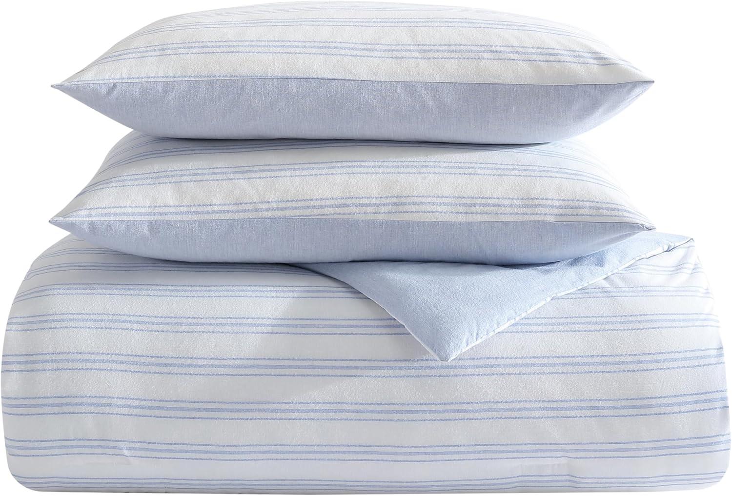 King Blue Cotton Reversible Comforter Set