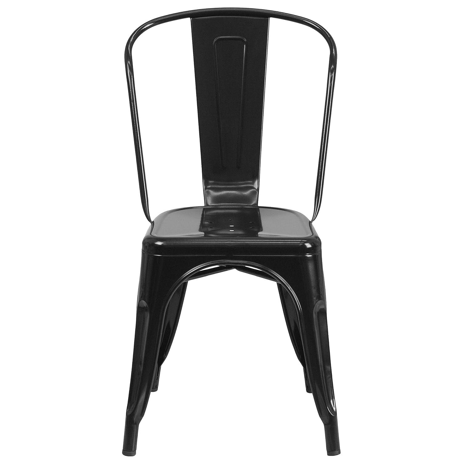 Flash Furniture Commercial Grade Purple Metal Indoor-Outdoor Stackable Chair