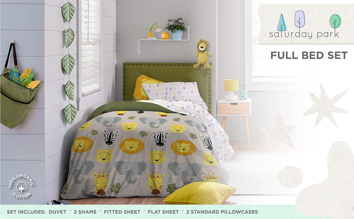 Saturday Park Safari Friends 100% Organic Cotton Bed Set