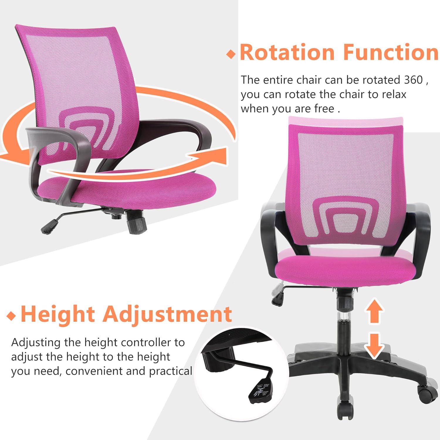 FENG20 Ergonomic Mesh Office Chair Computer Desk Chair Swivel Executive Chair