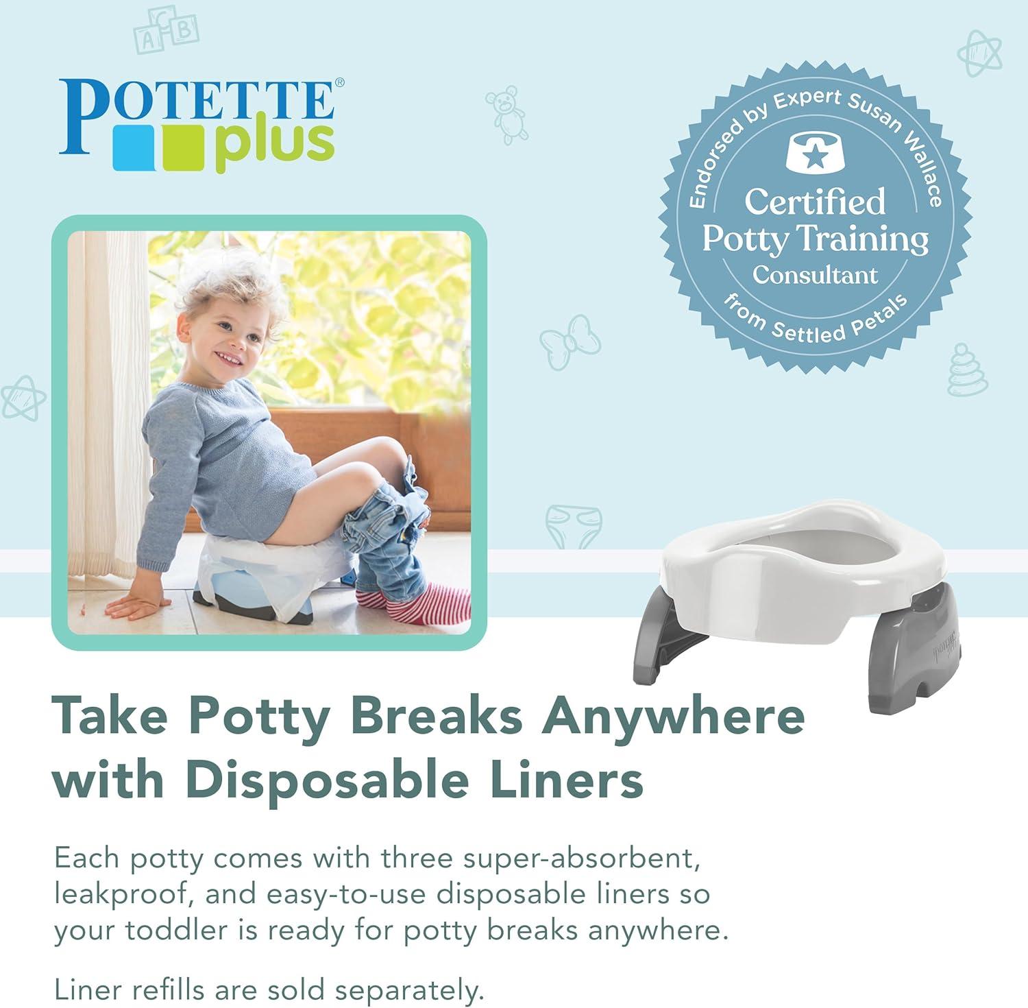 Kalencom Potette Plus 2-in-1 Portable Potty Trainer Seat - Gray