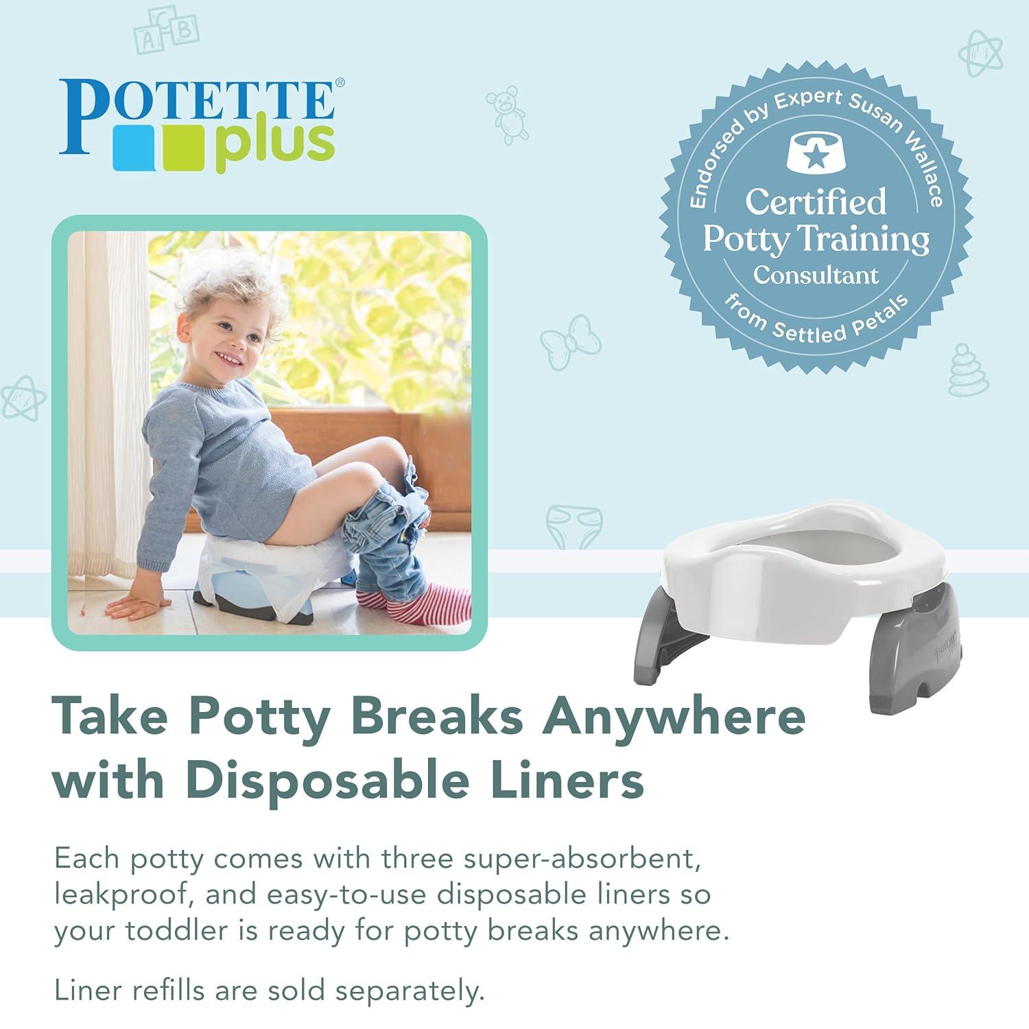 Kalencom Potette Plus 2-in-1 Portable Potty Trainer Seat - Gray