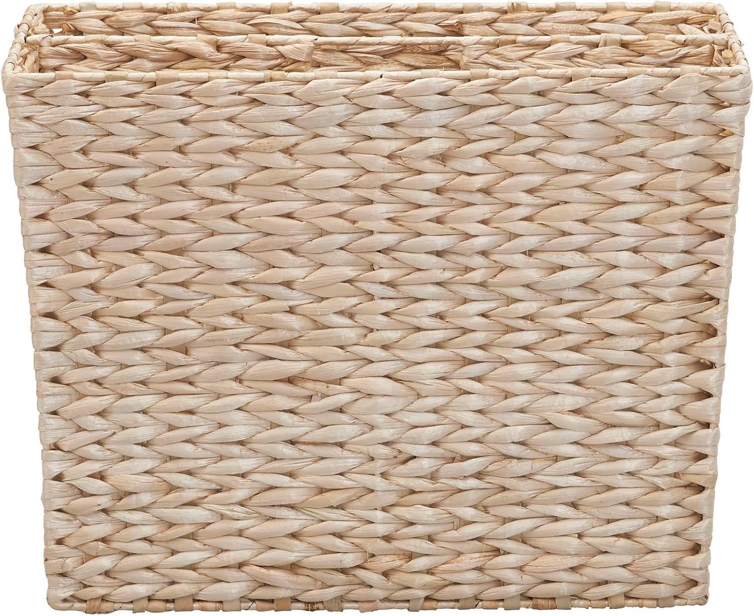 Household Essentials Woven Seagrass Side-by-Side Magazine Rack