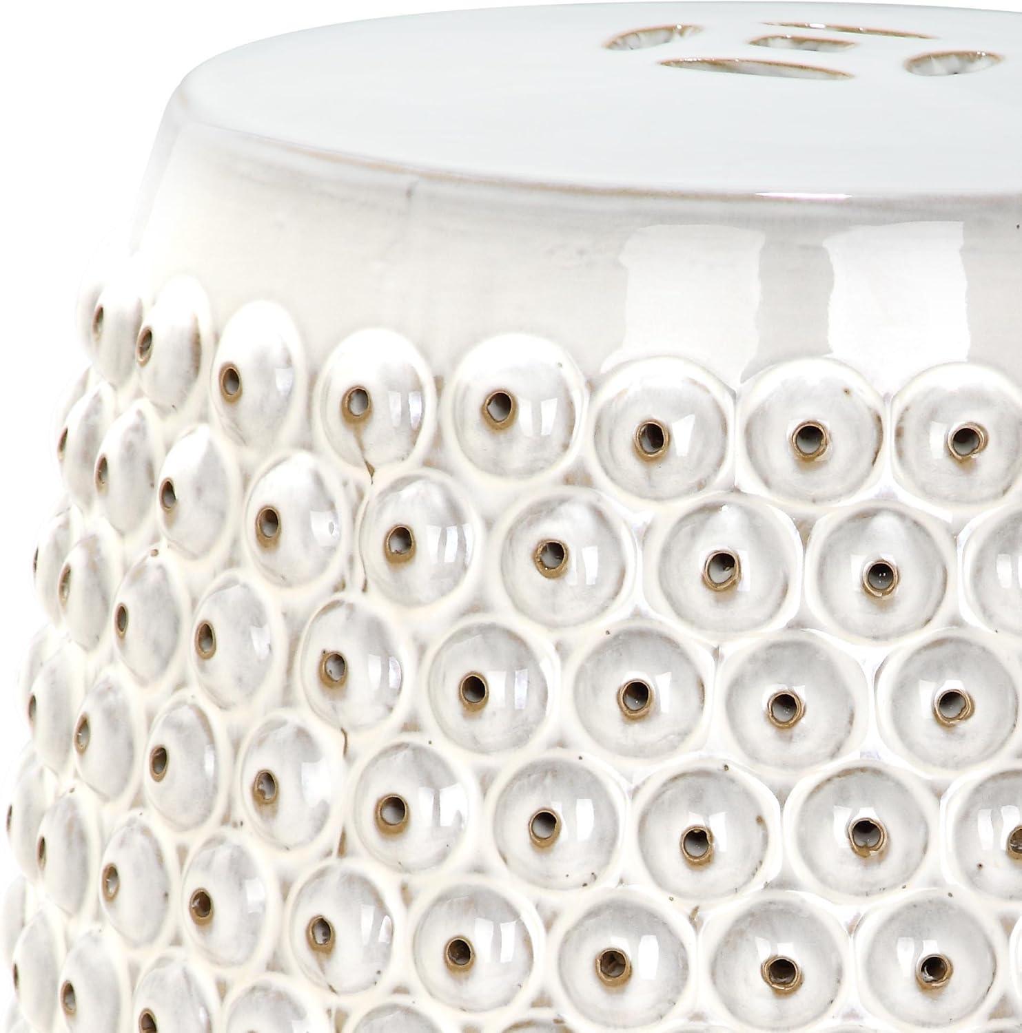 Stella Nailhead Garden Stool - Indoor/Outdoor - ACS4530 - Blue - Safavieh