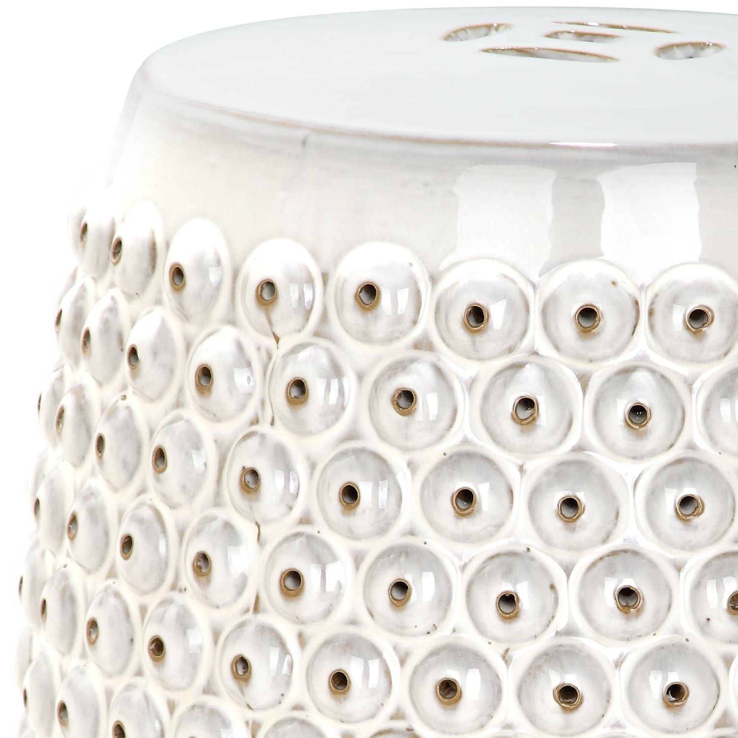 Stella Nailhead Garden Stool - Indoor/Outdoor - ACS4530 - Blue - Safavieh