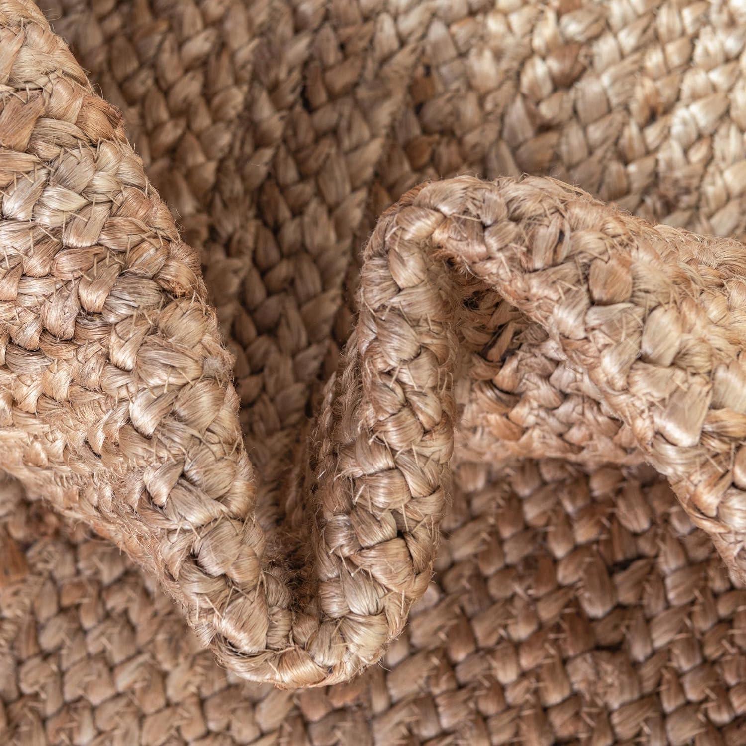 Unique Loom 8'x11' Braided Jute Dhaka Natural Indoor Area Rug
