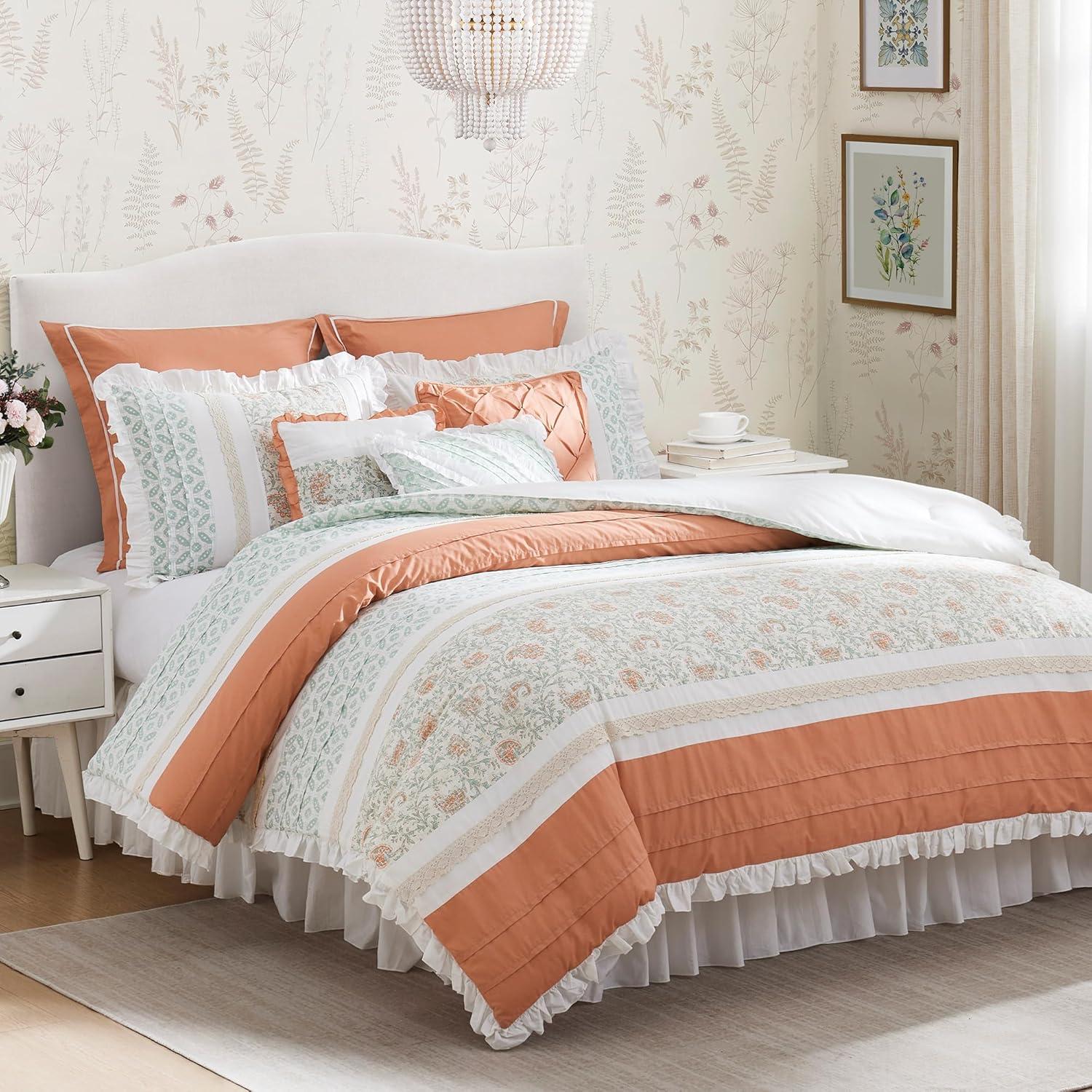 Madison Park Dawn 9 Piece Cotton Percale Comforter Set