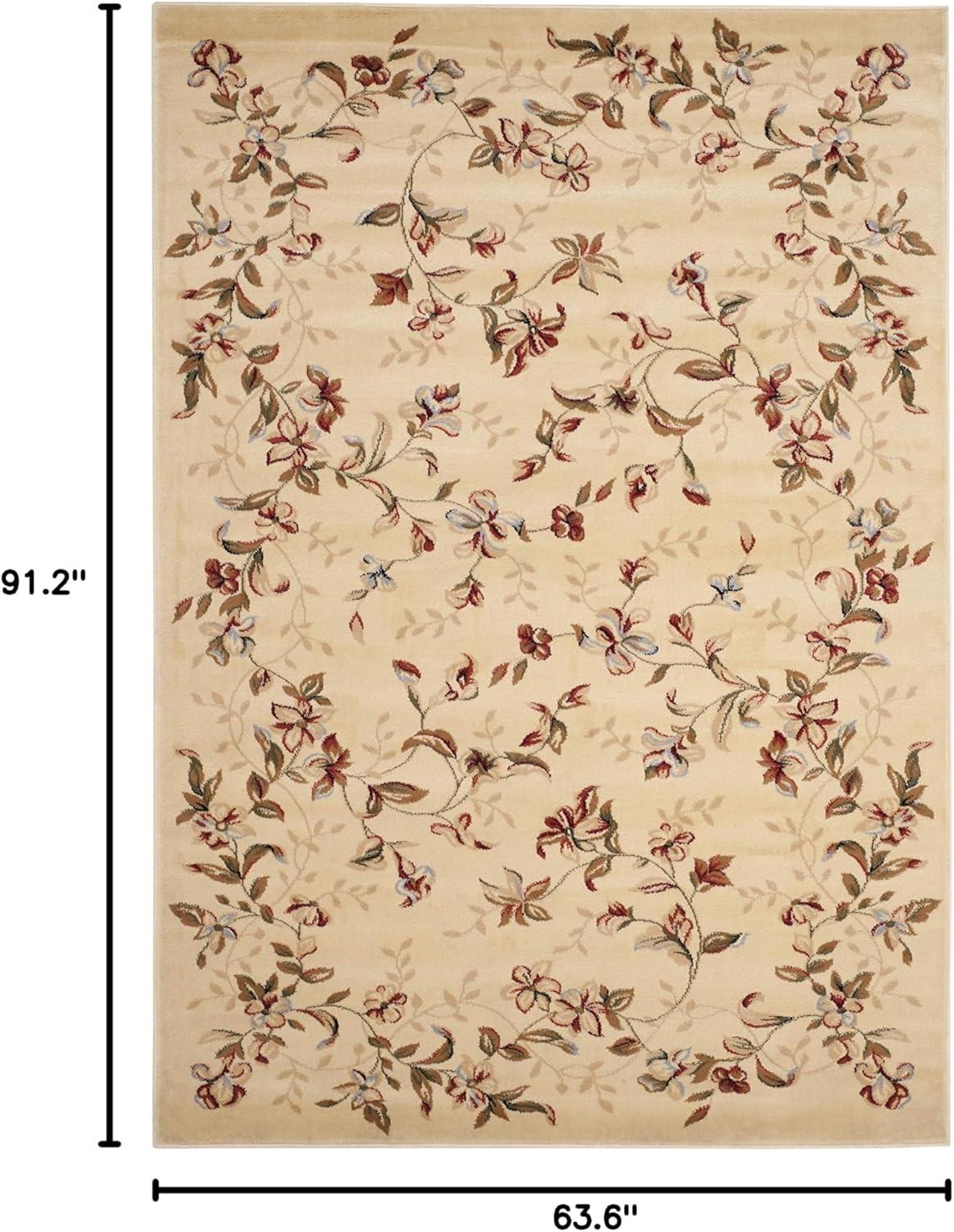 SAFAVIEH Lyndhurst Camilla Floral Area Rug, Beige, 5'3" x 7'6"