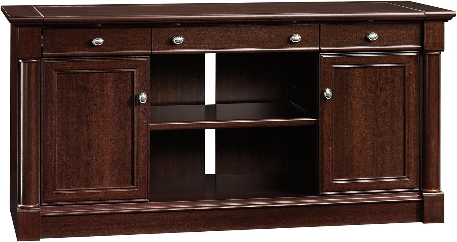 Select Cherry Wood Credenza with Drawer and Keyboard Tray