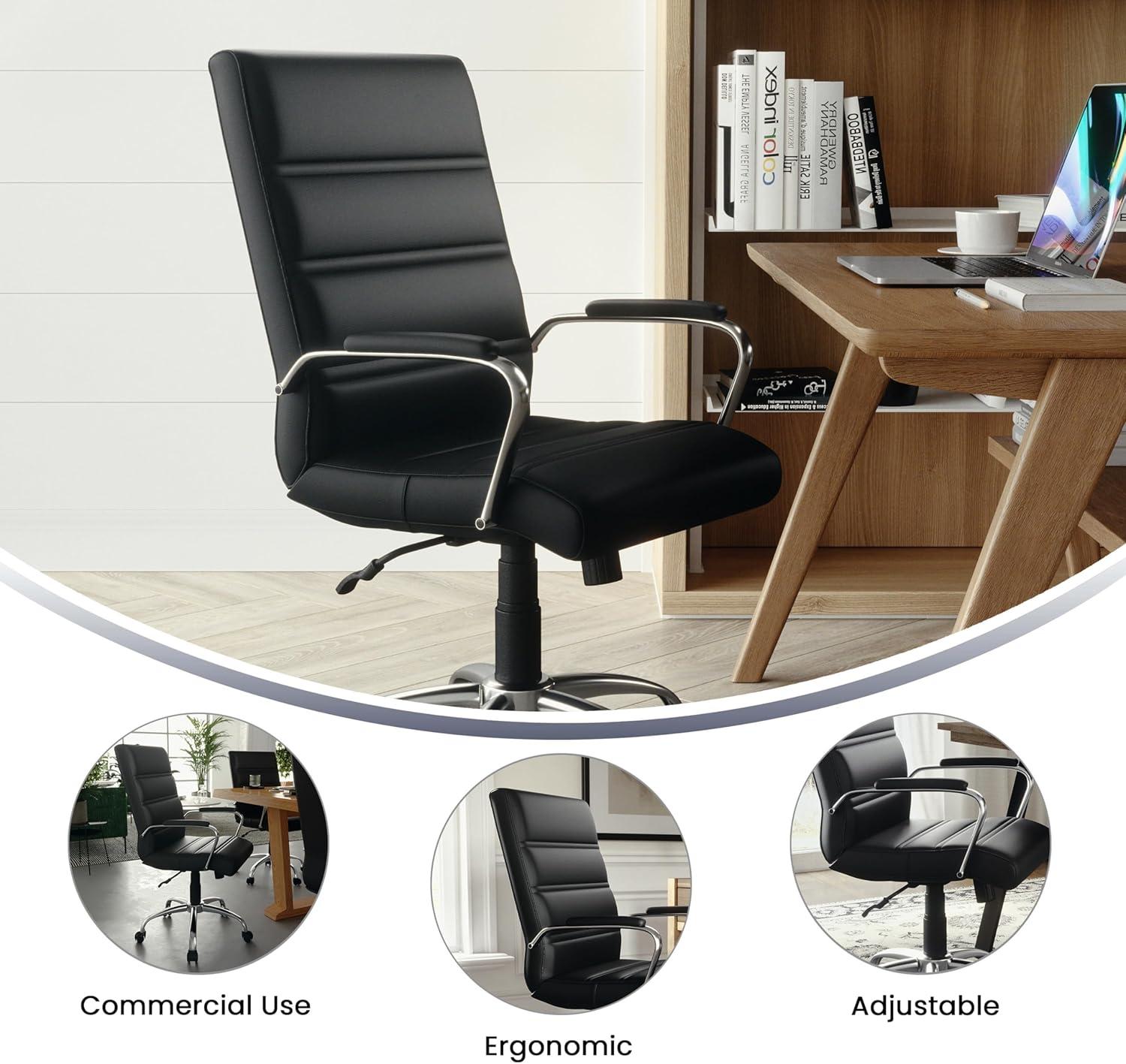 Flash Furniture Mid-Back Executive Swivel Office Chair with Metal Frame and Arms