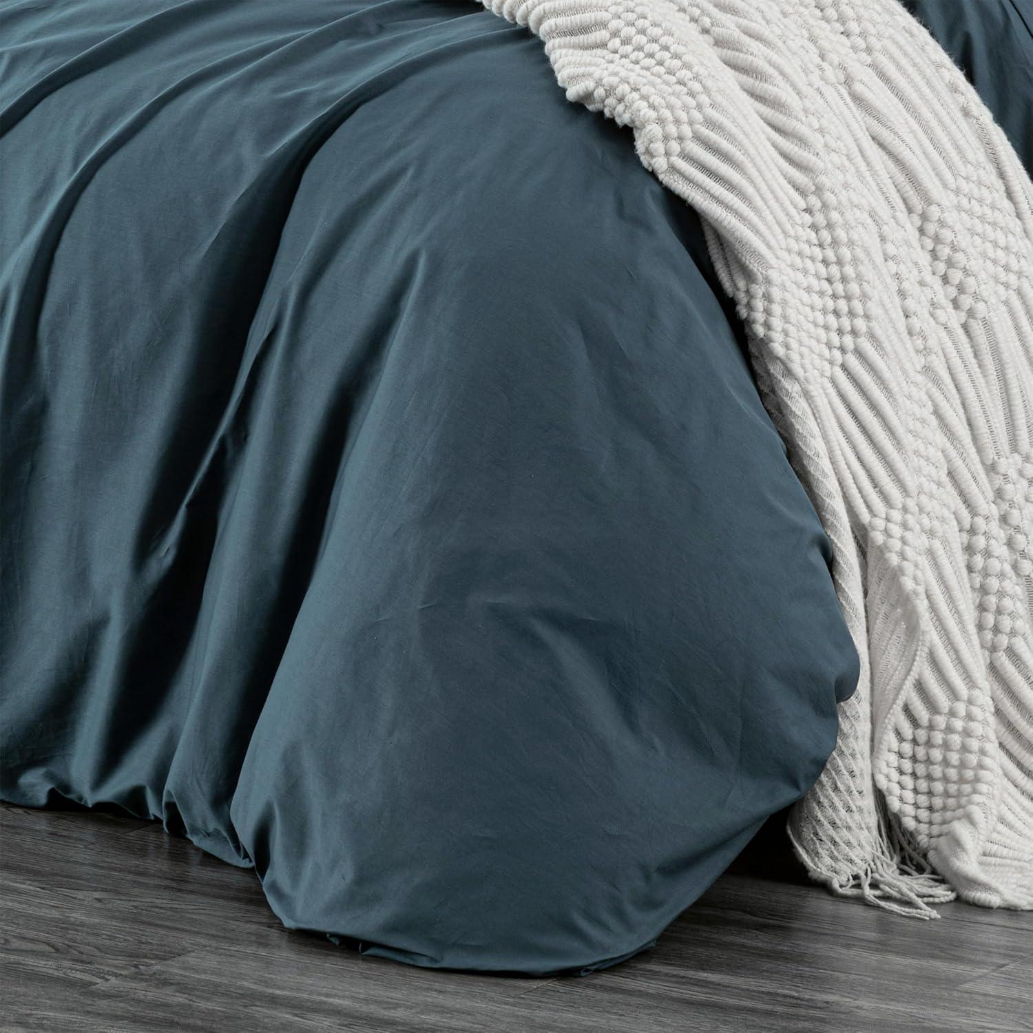Chezmoi Collection Cotton Twill Solid Duvet Cover Set