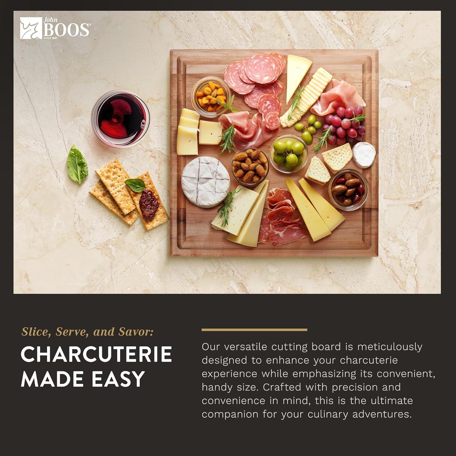 John Boos John Boos Chef's Collection Edge Grain 1.75" Maple Cutting Board with Groove
