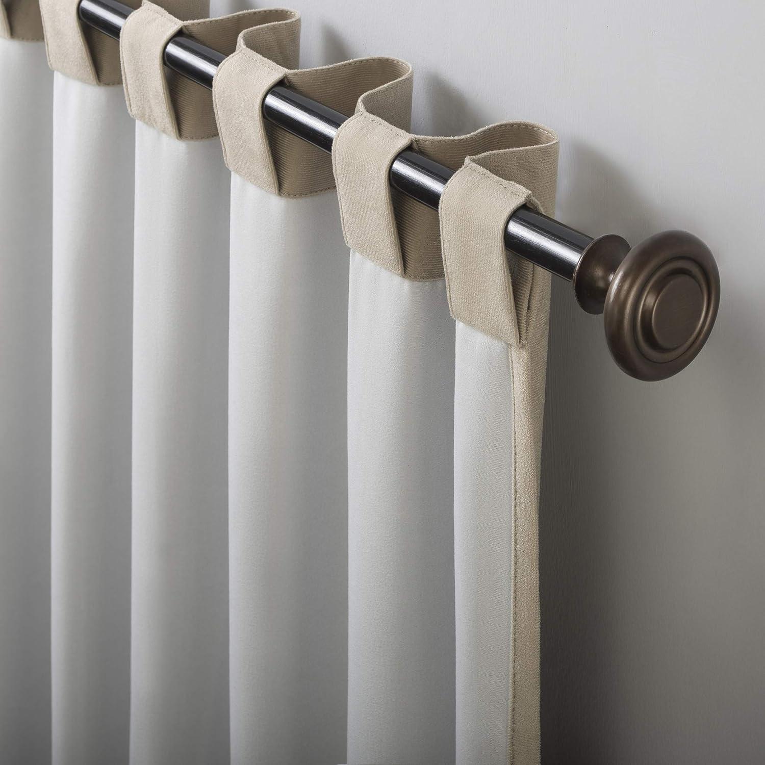 Sun Zero Velvet Noise Reducing Thermal Extreme 100% Blackout Back Tab Curtain Panel