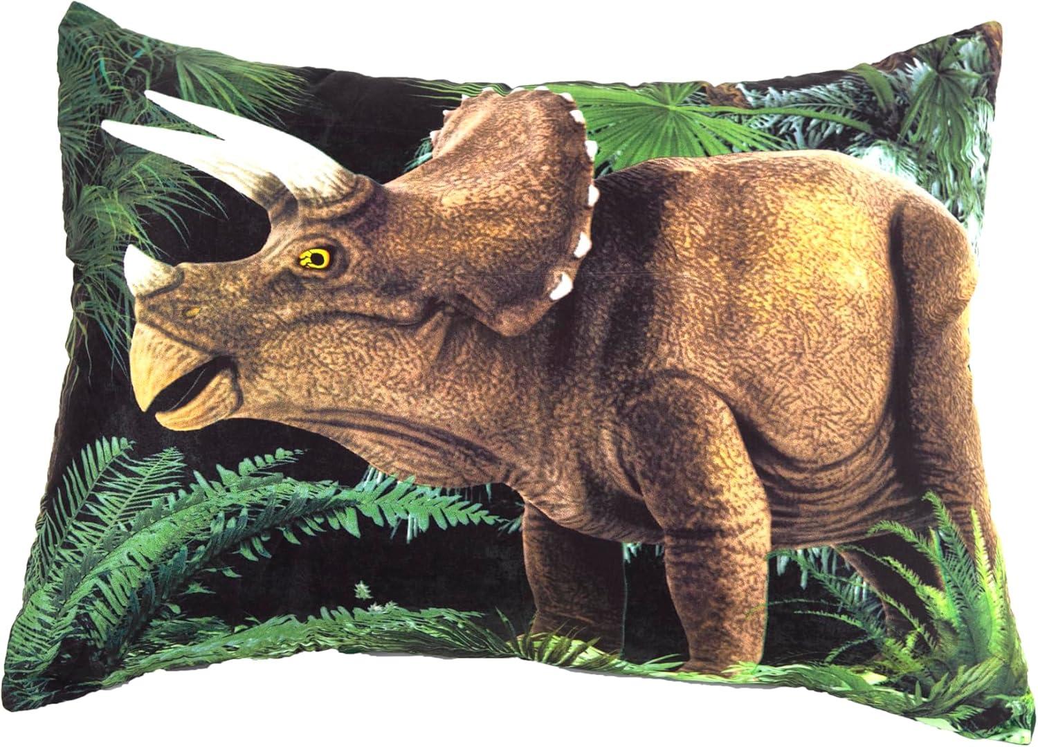 Twin Green Dinosaur Forest Microfiber Bed Set