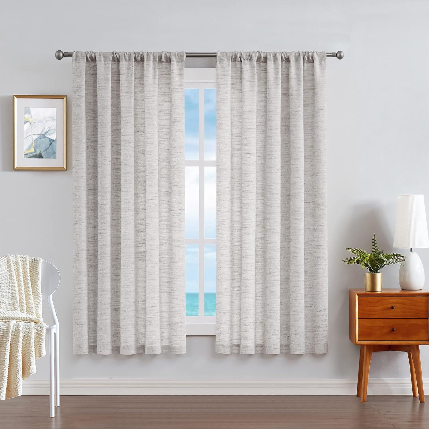 Nautica Nautica Light Filtering Rod Pocket Window Curtains Pair (Set of 2)