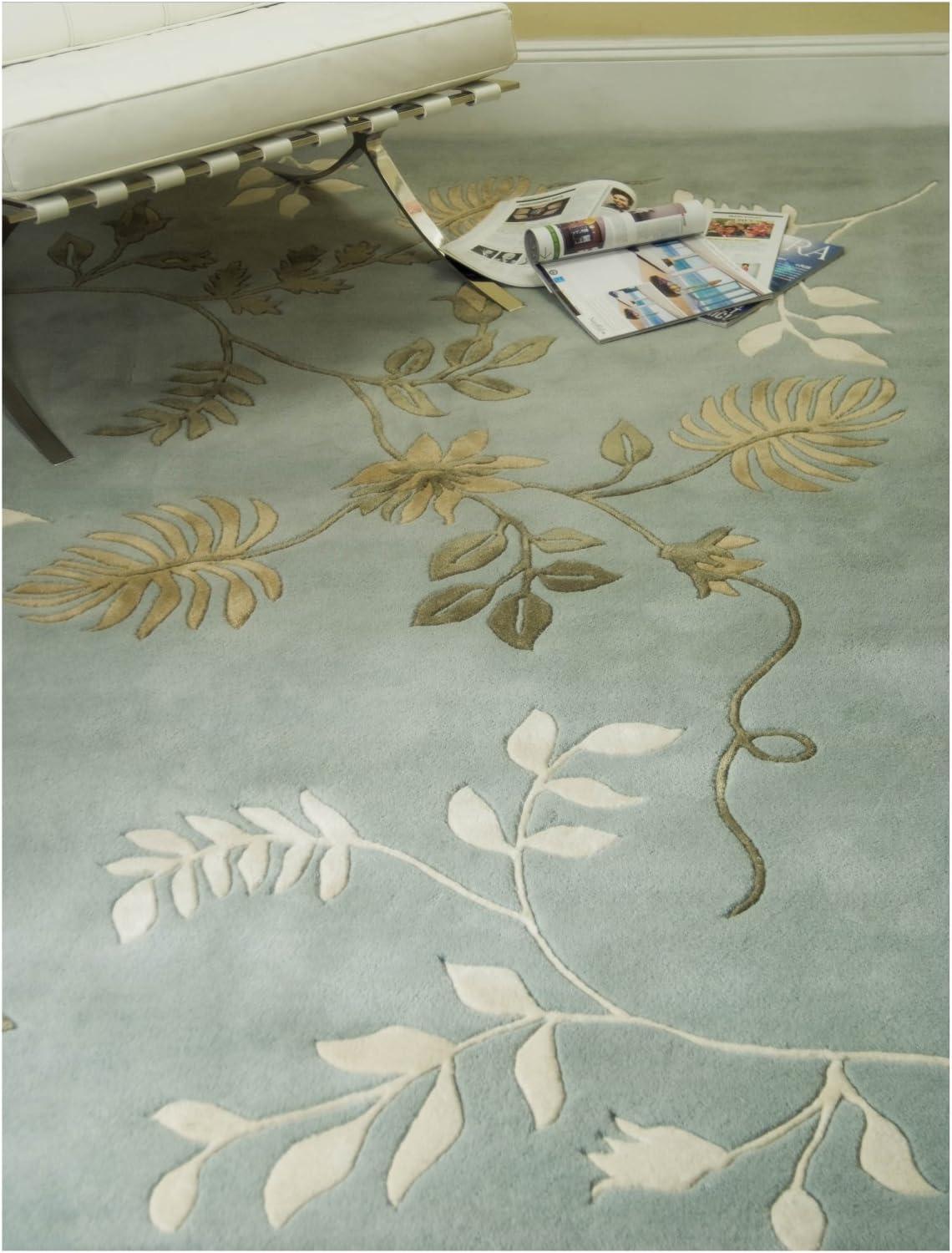 SAFAVIEH Soho Collection 7'6" x 9'6" Light Grey SOH313B Handmade Premium Wool & Viscose Area Rug